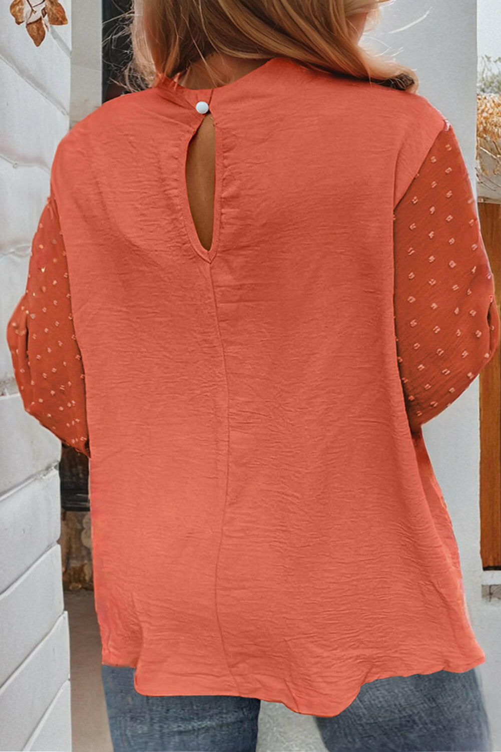 Loose Fit Balloon Sleeve Blouse-Long Sleeve Tops-Krush Kandy, Women's Online Fashion Boutique Located in Phoenix, Arizona (Scottsdale Area)