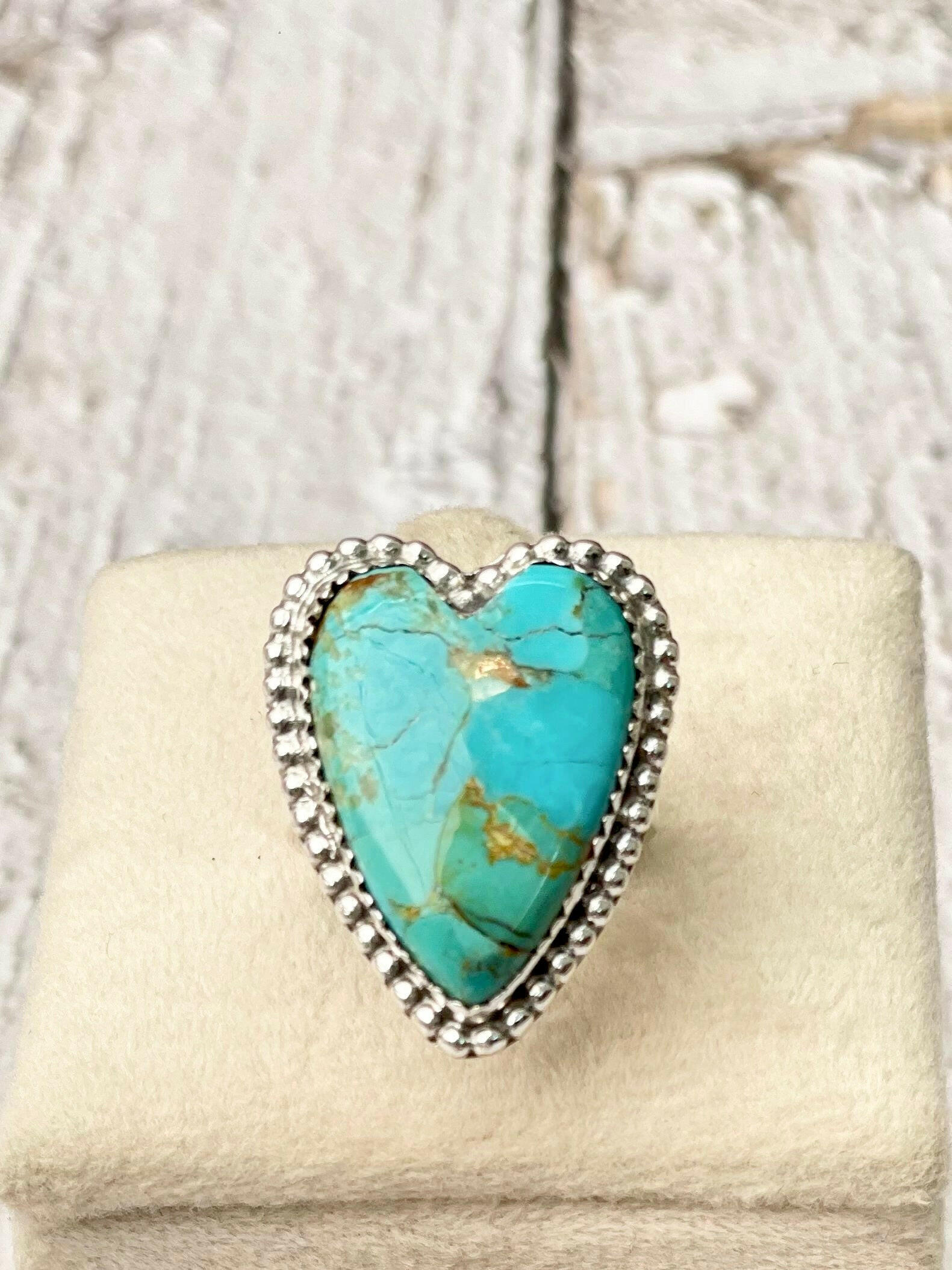 Long Heart Sterling Silver Ring-Statement Rings-Krush Kandy, Women's Online Fashion Boutique Located in Phoenix, Arizona (Scottsdale Area)