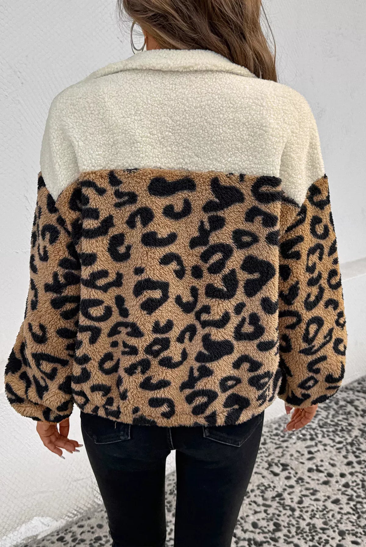 Leopard Zip Up Fleece Jacket-Jackets-Krush Kandy, Women's Online Fashion Boutique Located in Phoenix, Arizona (Scottsdale Area)