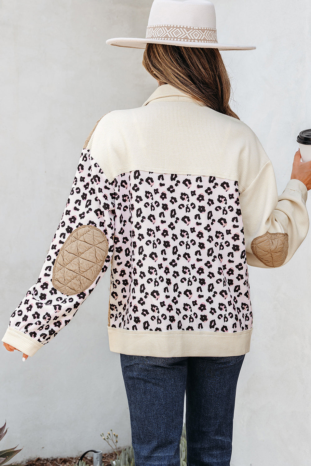 Leopard Colorblock Quilted Patchwork Jacket-Jacket-Krush Kandy, Women's Online Fashion Boutique Located in Phoenix, Arizona (Scottsdale Area)