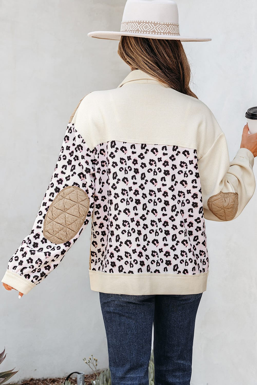 Leopard Colorblock Quilted Patchwork Jacket-Jacket-Krush Kandy, Women's Online Fashion Boutique Located in Phoenix, Arizona (Scottsdale Area)