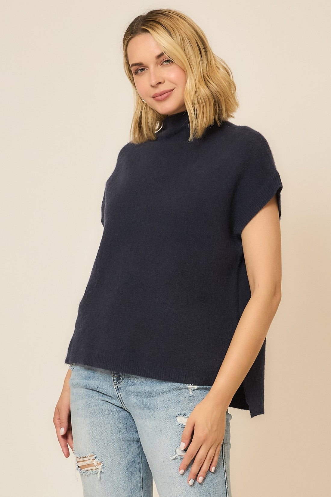 Sleeveless Knit Sweater Vest-Sweaters-Krush Kandy, Women's Online Fashion Boutique Located in Phoenix, Arizona (Scottsdale Area)