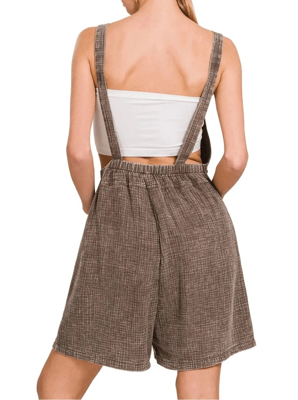 The Driftwood Acid Wash Romper-Jumpsuits & Rompers-Krush Kandy, Women's Online Fashion Boutique Located in Phoenix, Arizona (Scottsdale Area)