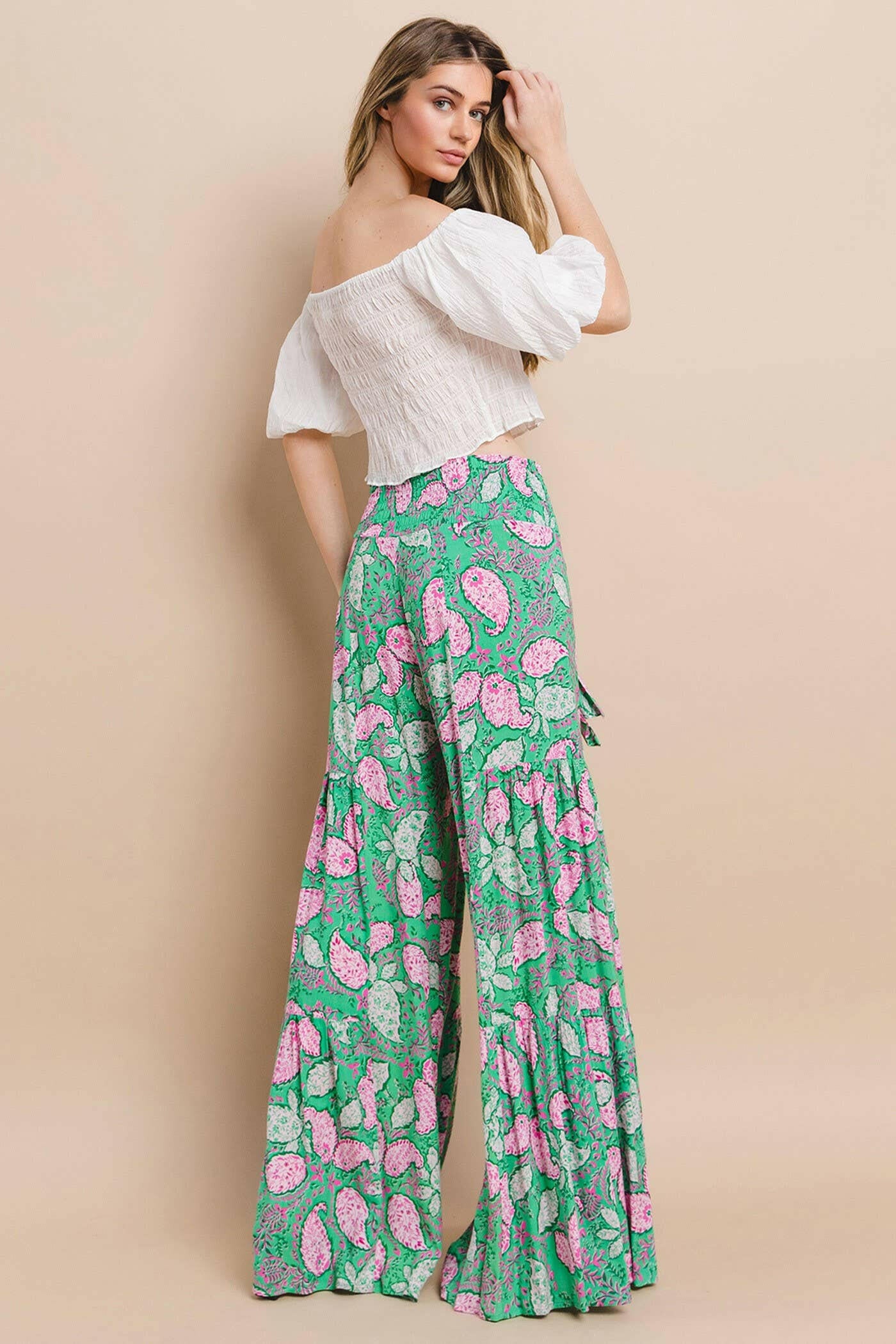 Sassy in Saffron Palazzo Pants-Pants-Krush Kandy, Women's Online Fashion Boutique Located in Phoenix, Arizona (Scottsdale Area)