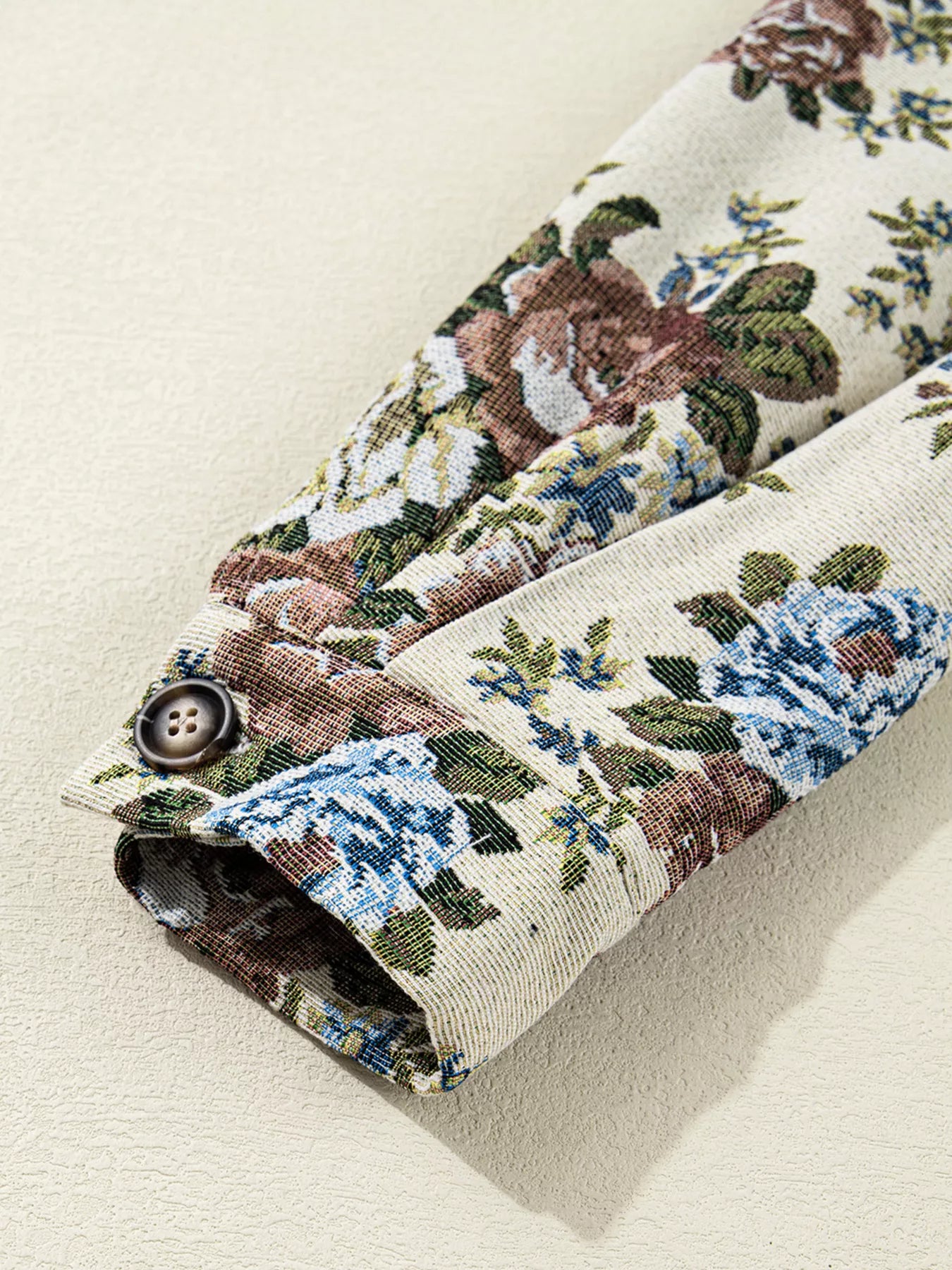 Floral Print Zip Up Contrast Collared Jacket-Jacket-Krush Kandy, Women's Online Fashion Boutique Located in Phoenix, Arizona (Scottsdale Area)