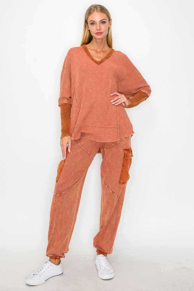 J.HER Mineral Wash Cargo pocket detail Joggers-Krush Kandy, Women's Online Fashion Boutique Located in Phoenix, Arizona (Scottsdale Area)