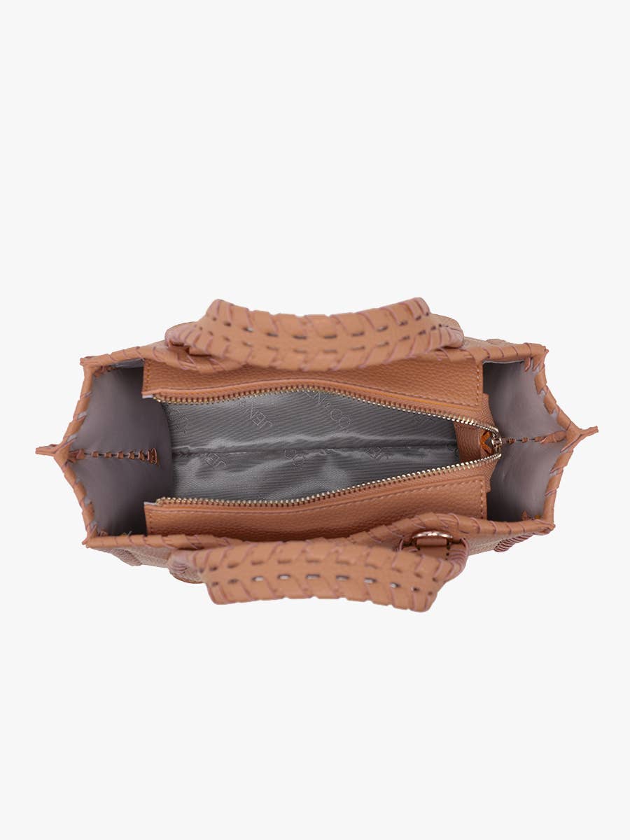 Marla Whipstitch Satchel Tote Bag-handbags-Krush Kandy, Women's Online Fashion Boutique Located in Phoenix, Arizona (Scottsdale Area)