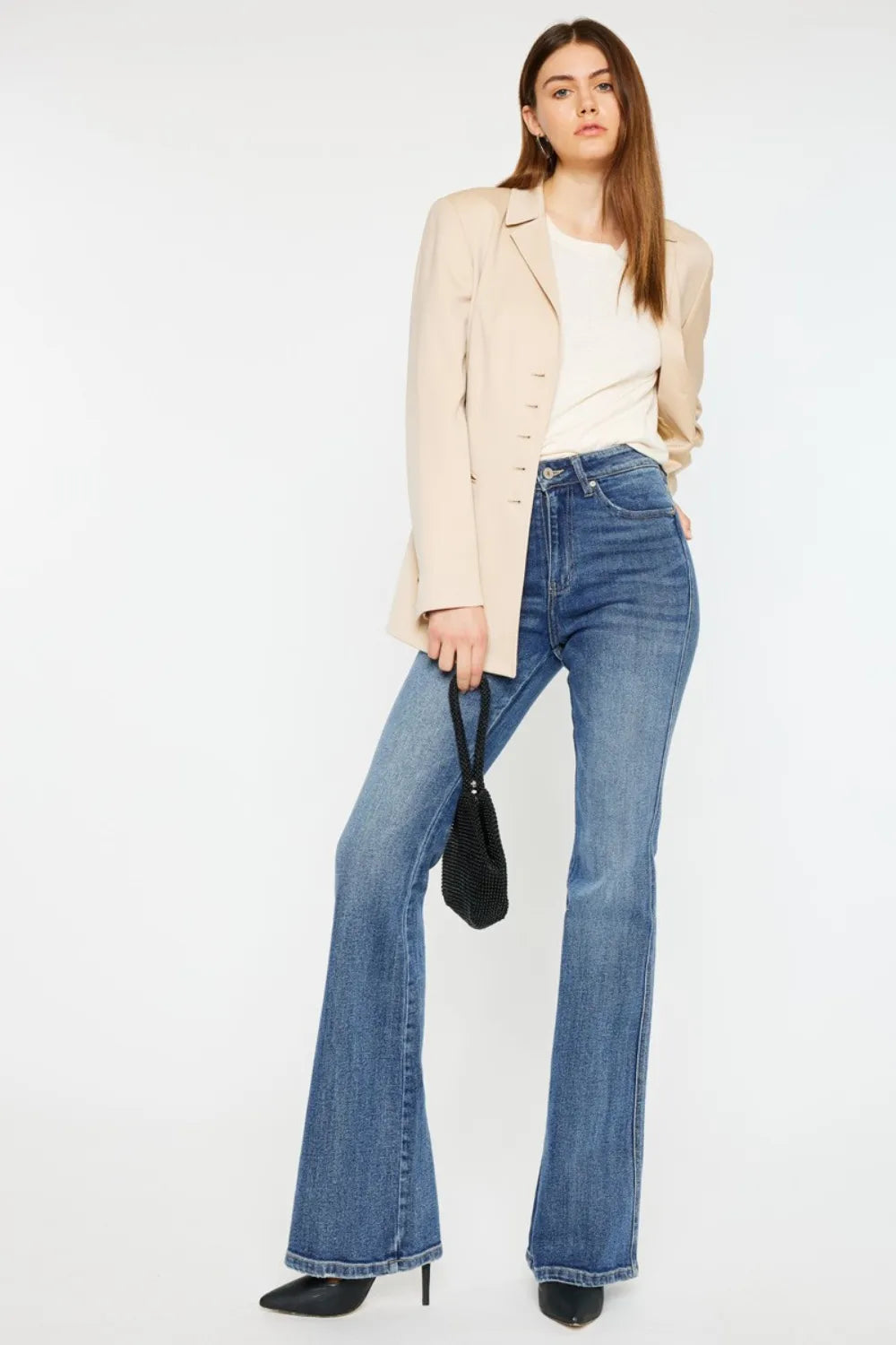 Kancan Whiskers High Waist Flare Jeans-Denim-Krush Kandy, Women's Online Fashion Boutique Located in Phoenix, Arizona (Scottsdale Area)