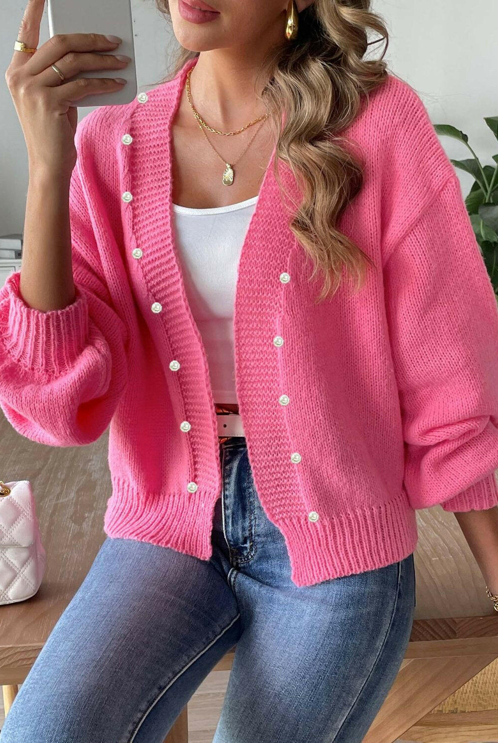 Pearl Open Front Long Sleeve Cardigan-Krush Kandy, Women's Online Fashion Boutique Located in Phoenix, Arizona (Scottsdale Area)