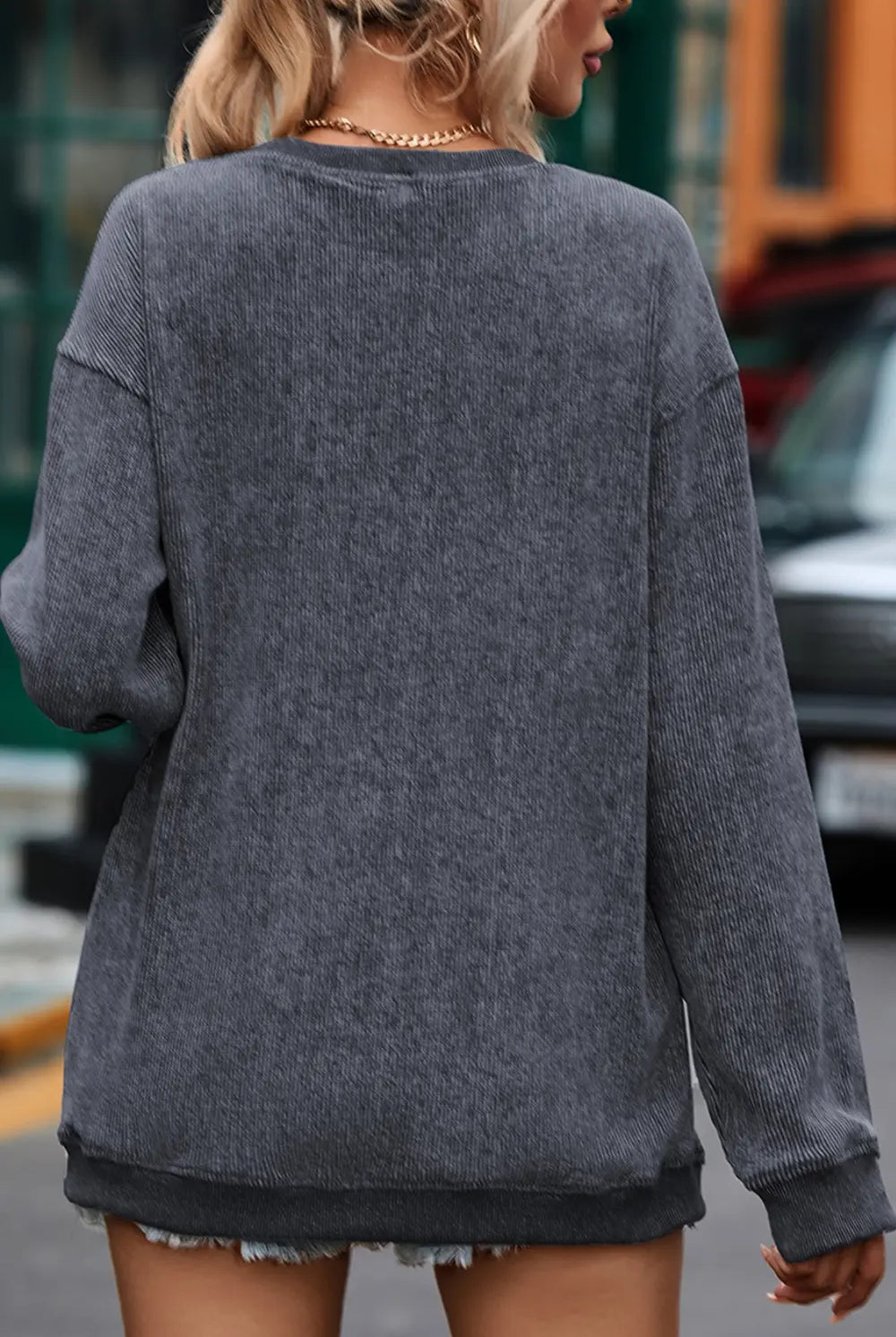 Sequin Candy Cane Round Neck Sweatshirt-Sweaters-Krush Kandy, Women's Online Fashion Boutique Located in Phoenix, Arizona (Scottsdale Area)