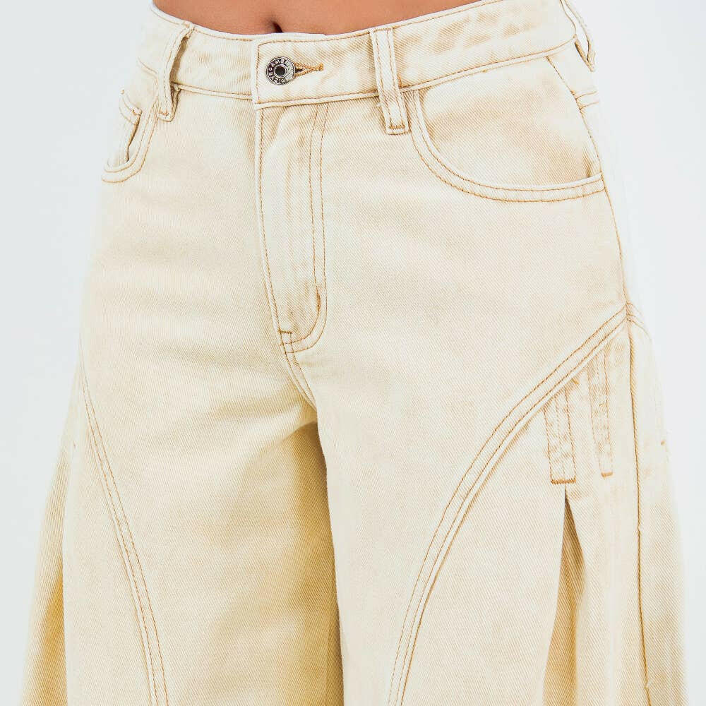 Super Wide Leg Mid Rise Pants-Denim-Krush Kandy, Women's Online Fashion Boutique Located in Phoenix, Arizona (Scottsdale Area)