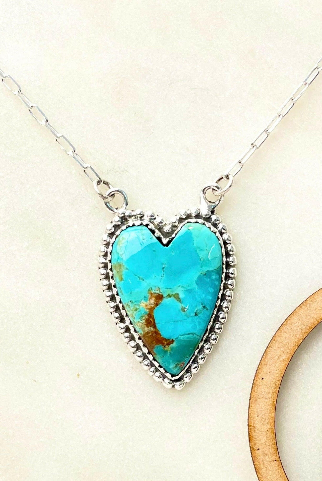Long Heart Stone Slab Necklace MADE TO ORDER-Necklaces-Krush Kandy, Women's Online Fashion Boutique Located in Phoenix, Arizona (Scottsdale Area)