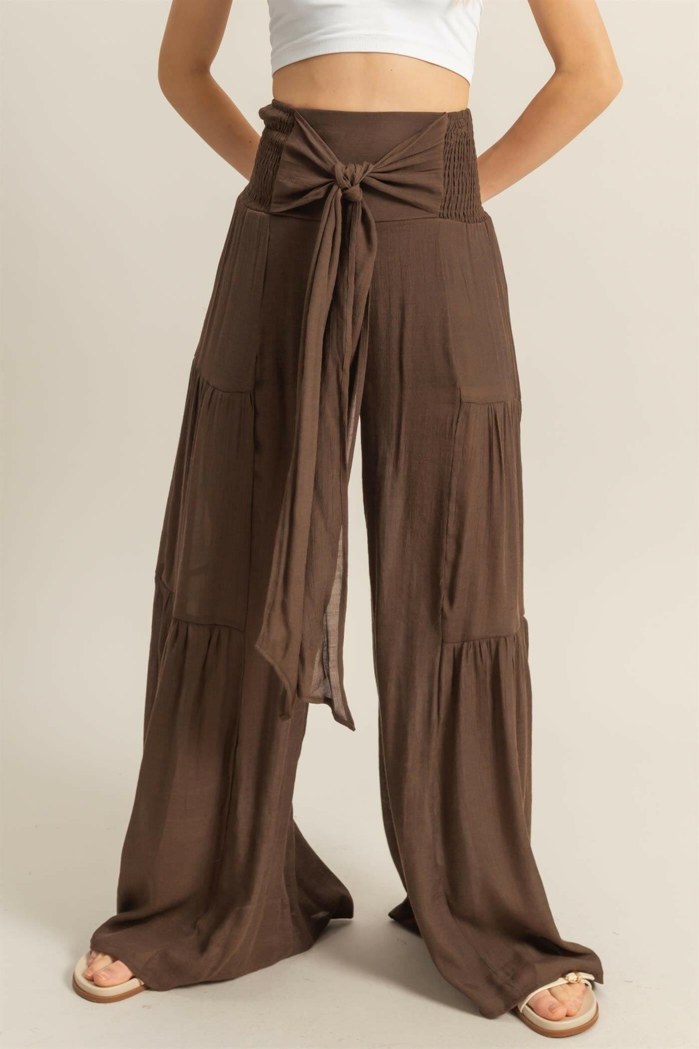Boho Breeze Tiered Palazzo Pants S-3X-Pants-Krush Kandy, Women's Online Fashion Boutique Located in Phoenix, Arizona (Scottsdale Area)
