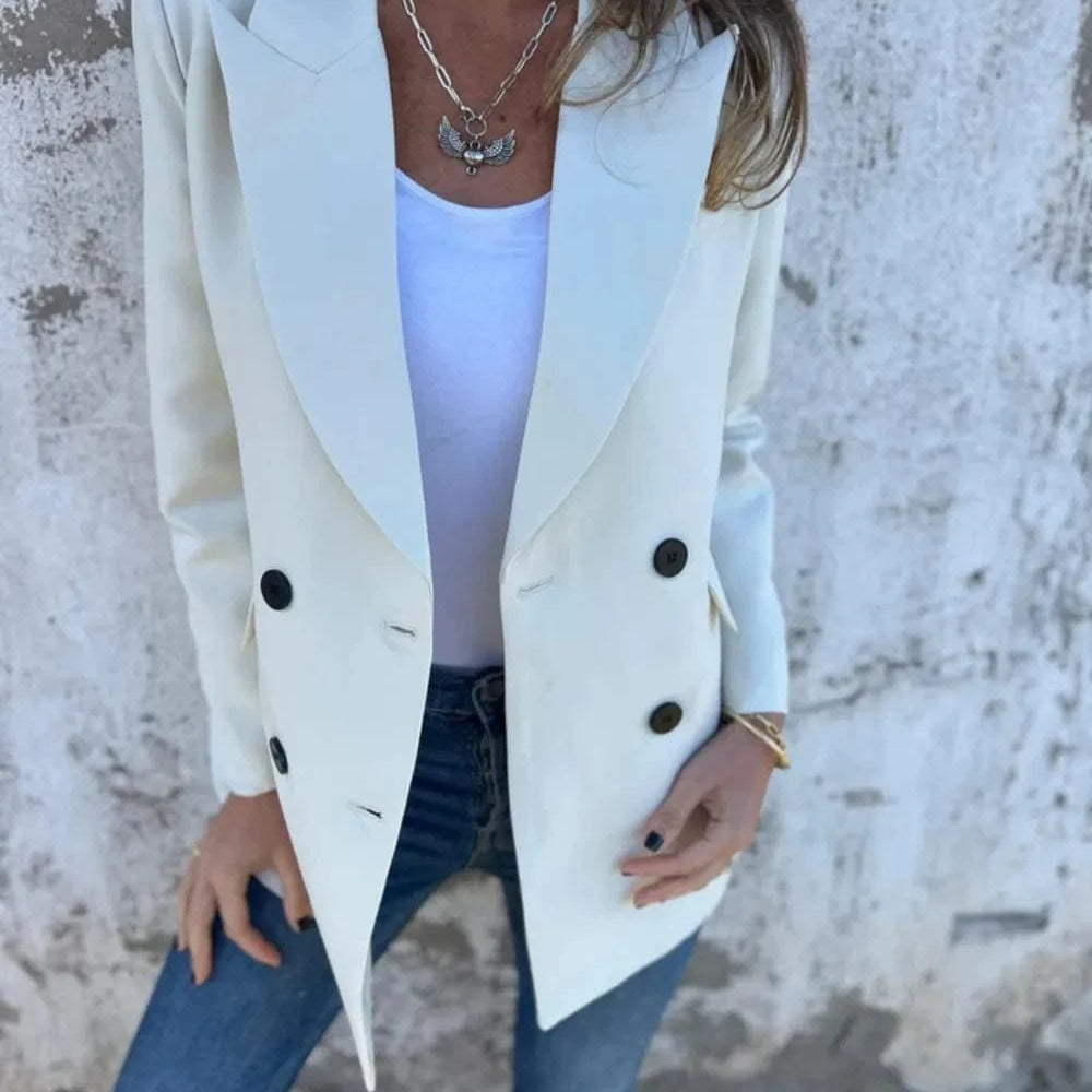 Full Size Collared Neck Long Sleeve Blazer-Blazers-Krush Kandy, Women's Online Fashion Boutique Located in Phoenix, Arizona (Scottsdale Area)