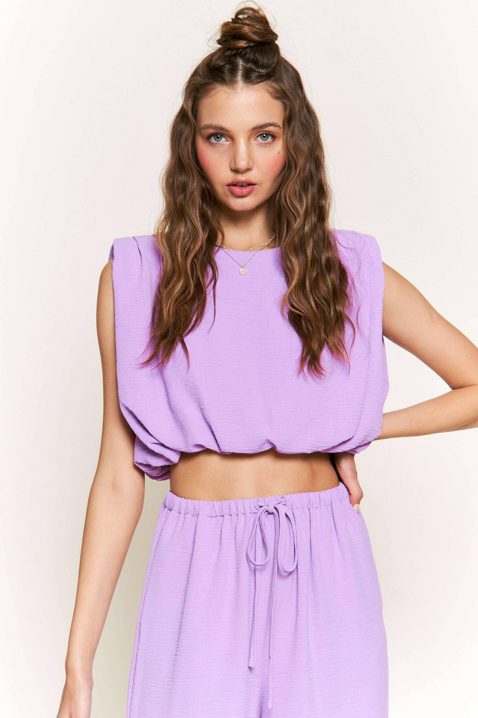 Lilac Luxe Crop Top-Tops-Krush Kandy, Women's Online Fashion Boutique Located in Phoenix, Arizona (Scottsdale Area)