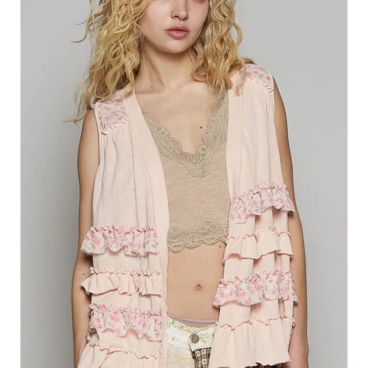 Ruffle Knit Cardigan-Krush Kandy, Women's Online Fashion Boutique Located in Phoenix, Arizona (Scottsdale Area)