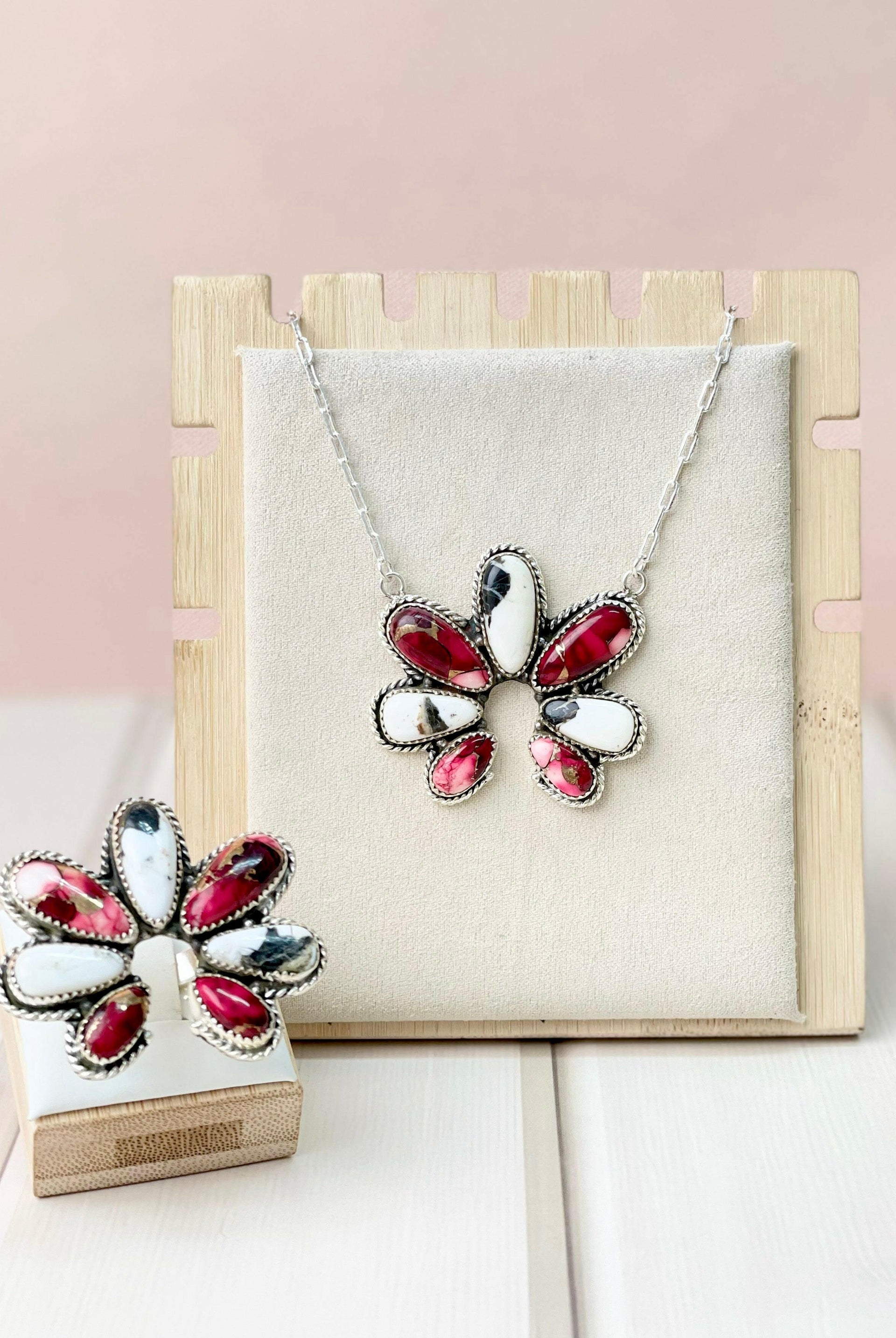 White Buffalo and Red Dahlia Naja Set-Necklaces-Krush Kandy, Women's Online Fashion Boutique Located in Phoenix, Arizona (Scottsdale Area)