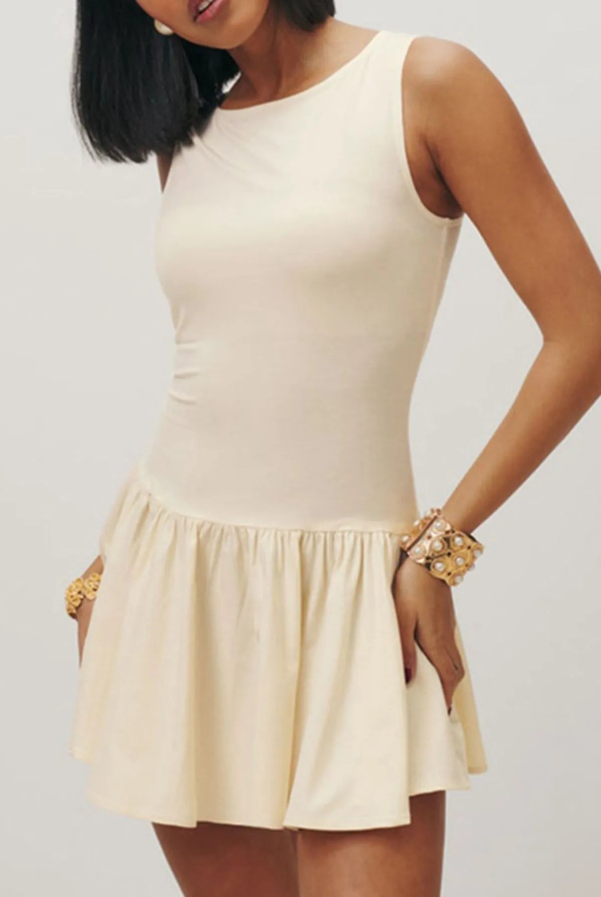 Sleeveless Ruched Mini Tank Dress-dress-Krush Kandy, Women's Online Fashion Boutique Located in Phoenix, Arizona (Scottsdale Area)