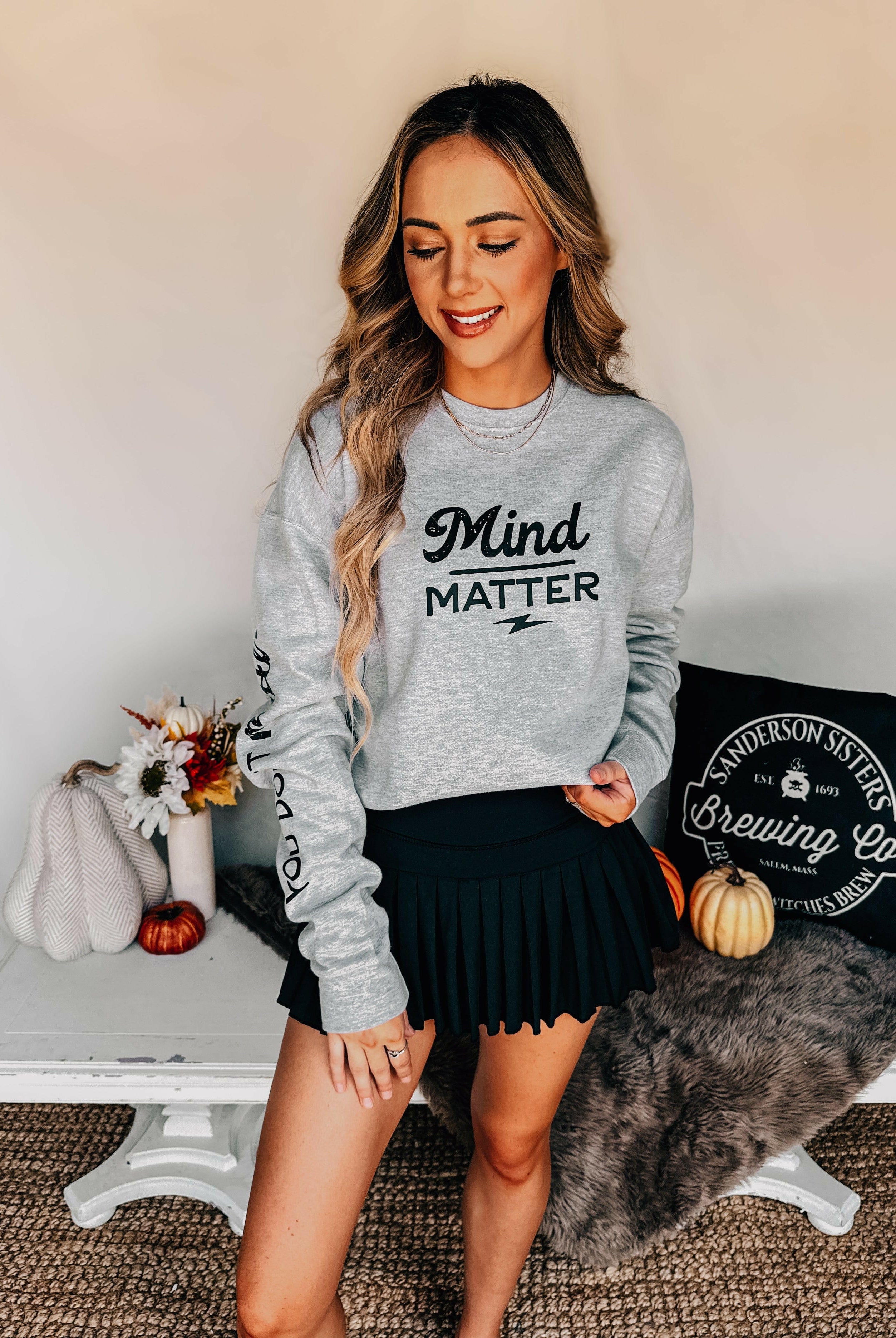 Mind Over Matter Sweatshirt-Krush Kandy, Women's Online Fashion Boutique Located in Phoenix, Arizona (Scottsdale Area)