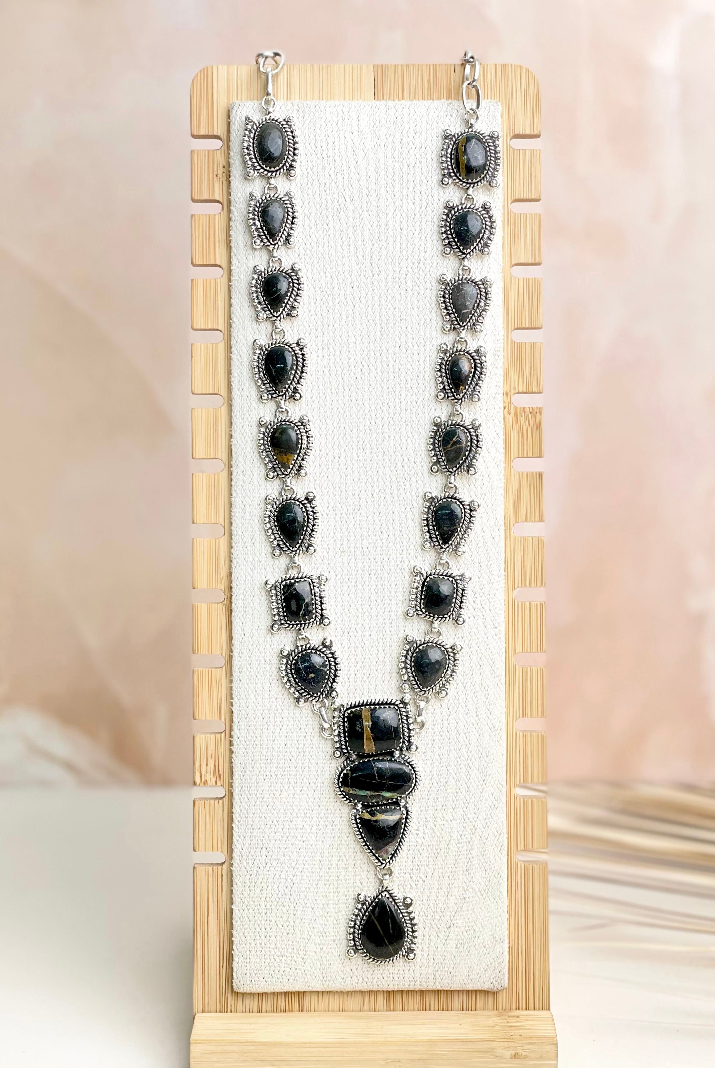 Krush Long Statement Black Jack Necklace-Necklaces-Krush Kandy, Women's Online Fashion Boutique Located in Phoenix, Arizona (Scottsdale Area)