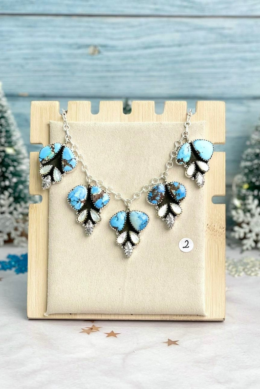 Winter Frost Golden Hills Pine Drops Necklace-Necklaces-Krush Kandy, Women's Online Fashion Boutique Located in Phoenix, Arizona (Scottsdale Area)