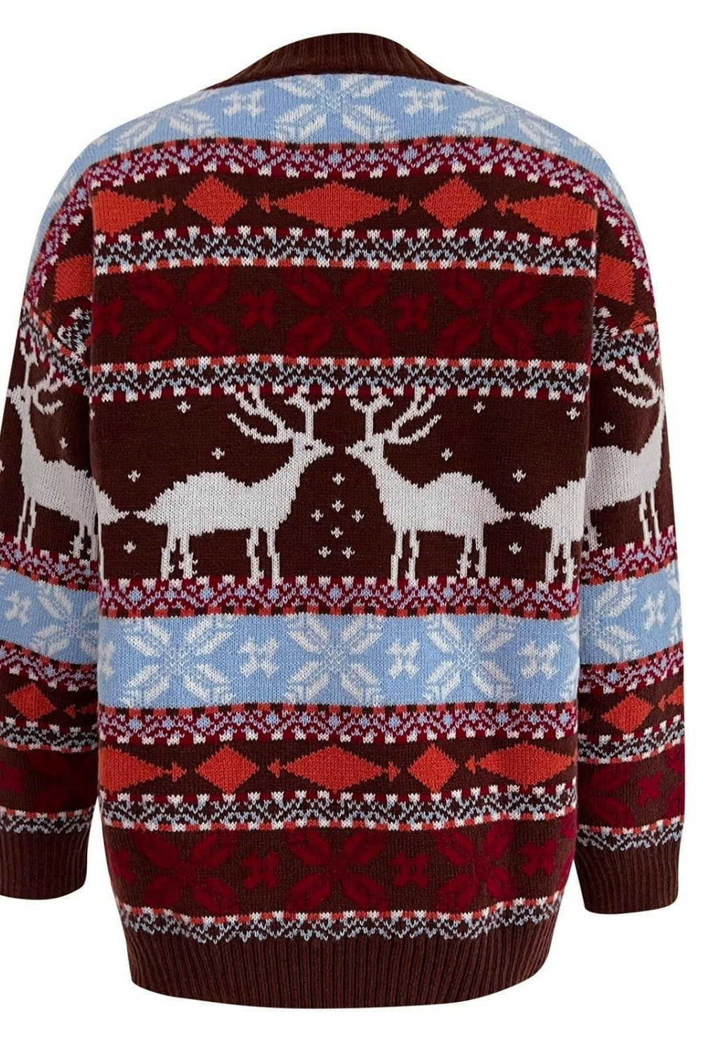 Geometric Round Neck Dropped Shoulder Sweater-Sweaters-Krush Kandy, Women's Online Fashion Boutique Located in Phoenix, Arizona (Scottsdale Area)