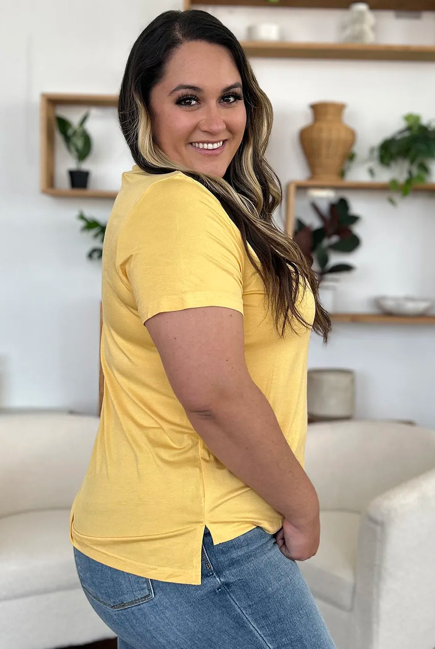 Basic Bae Essential V-Neck Bamboo Top-Tops-Krush Kandy, Women's Online Fashion Boutique Located in Phoenix, Arizona (Scottsdale Area)