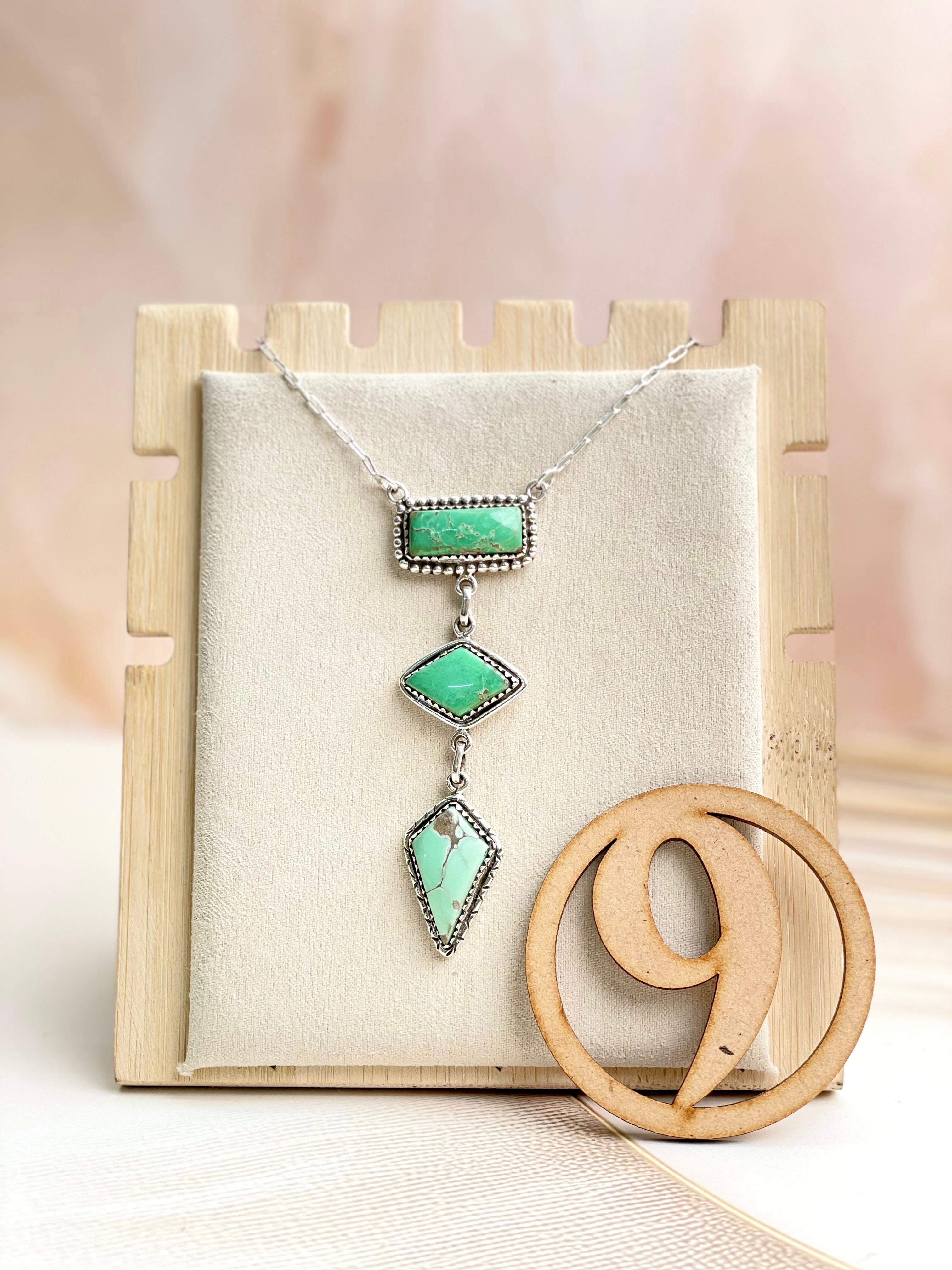 Australian Varascite Lariat Necklace Sno 15-Necklaces-Krush Kandy, Women's Online Fashion Boutique Located in Phoenix, Arizona (Scottsdale Area)