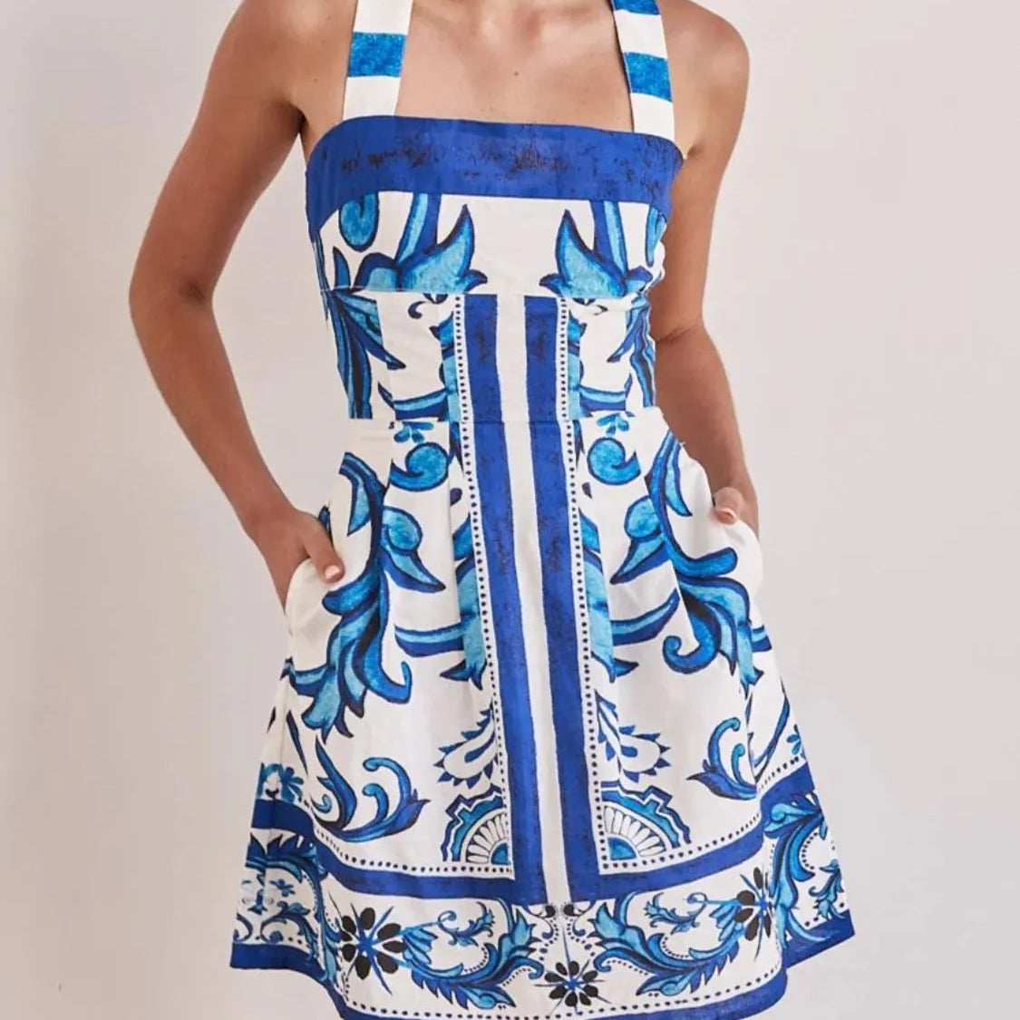 Printed Square Neck Midi Dress-Dresses-Krush Kandy, Women's Online Fashion Boutique Located in Phoenix, Arizona (Scottsdale Area)