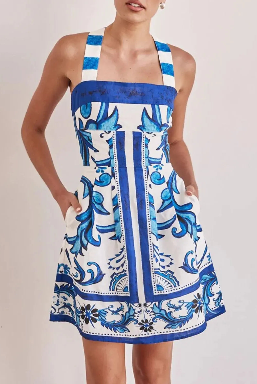 Printed Square Neck Midi Dress-Dresses-Krush Kandy, Women's Online Fashion Boutique Located in Phoenix, Arizona (Scottsdale Area)