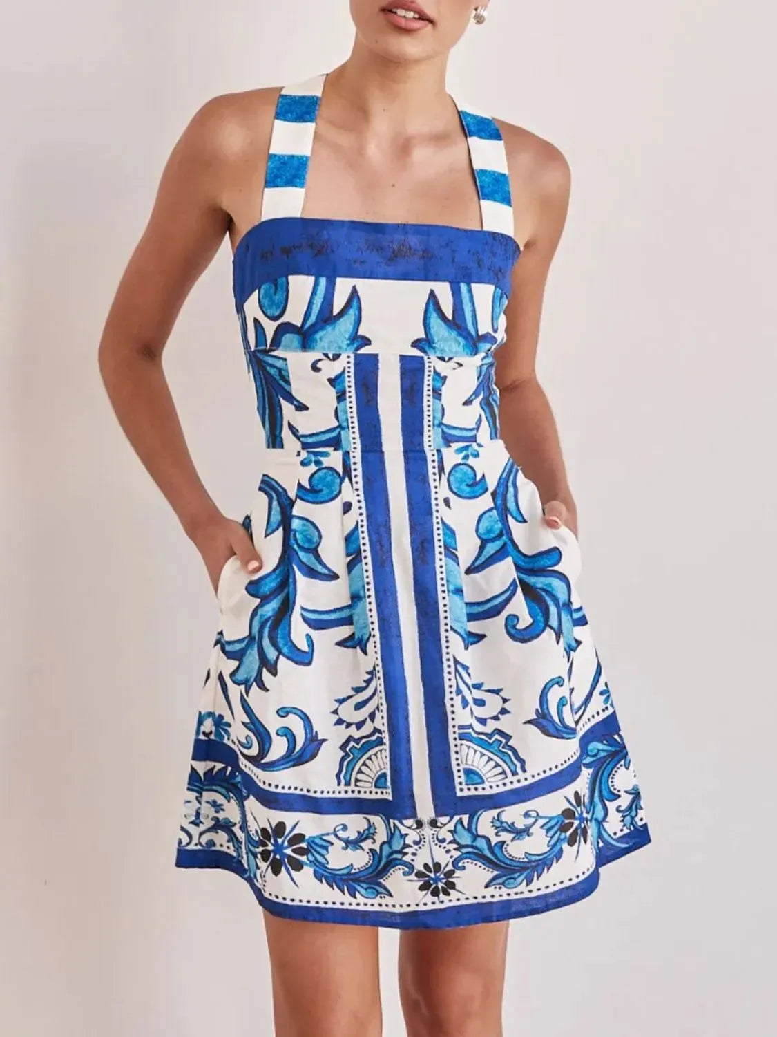 Printed Square Neck Midi Dress-Dresses-Krush Kandy, Women's Online Fashion Boutique Located in Phoenix, Arizona (Scottsdale Area)