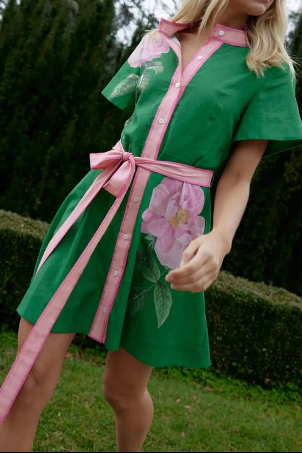 Printed Tie Waist Short Sleeve Dress-dresses-Krush Kandy, Women's Online Fashion Boutique Located in Phoenix, Arizona (Scottsdale Area)