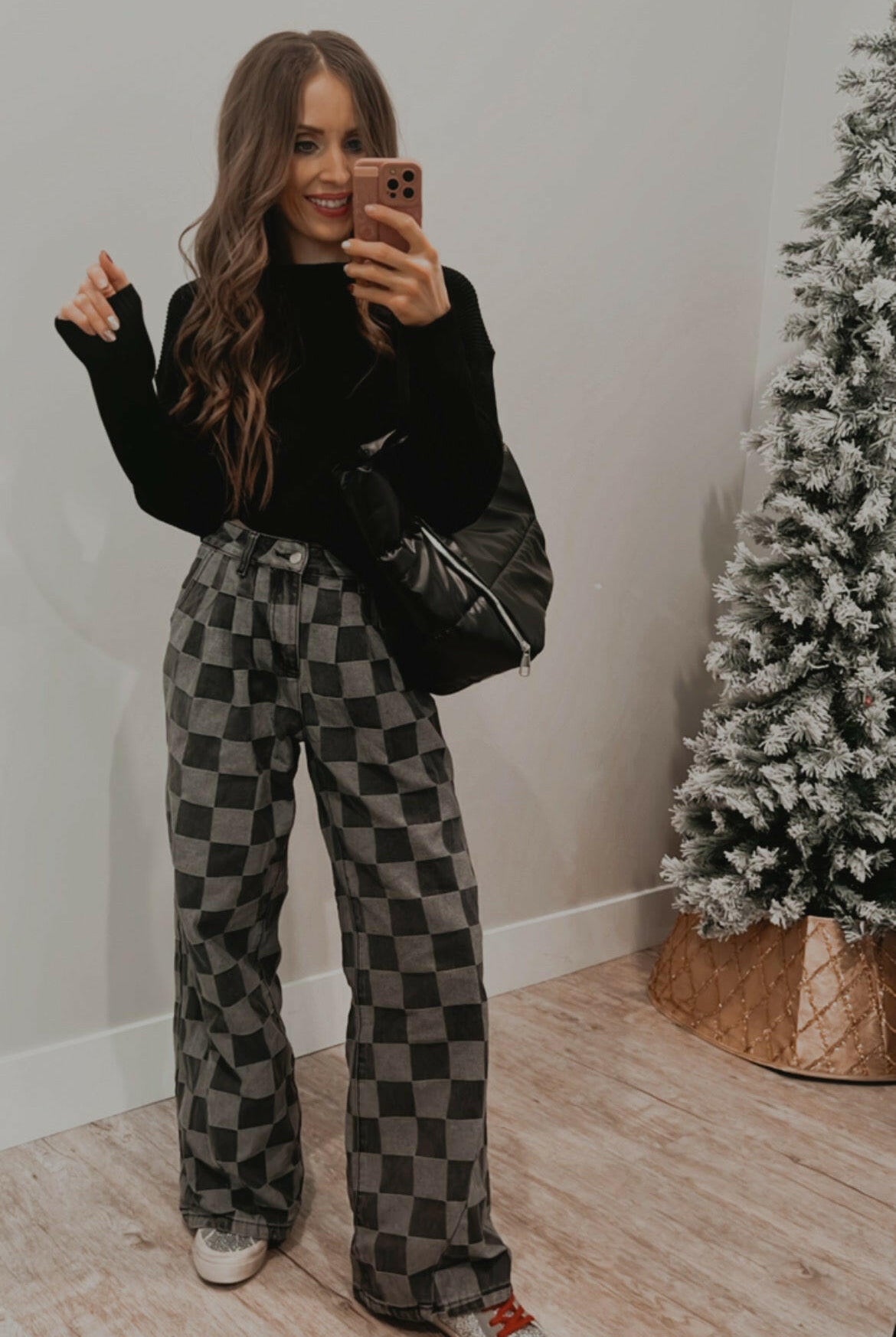 Hot to Go Checked Denim Jeans-Jeans-Krush Kandy, Women's Online Fashion Boutique Located in Phoenix, Arizona (Scottsdale Area)