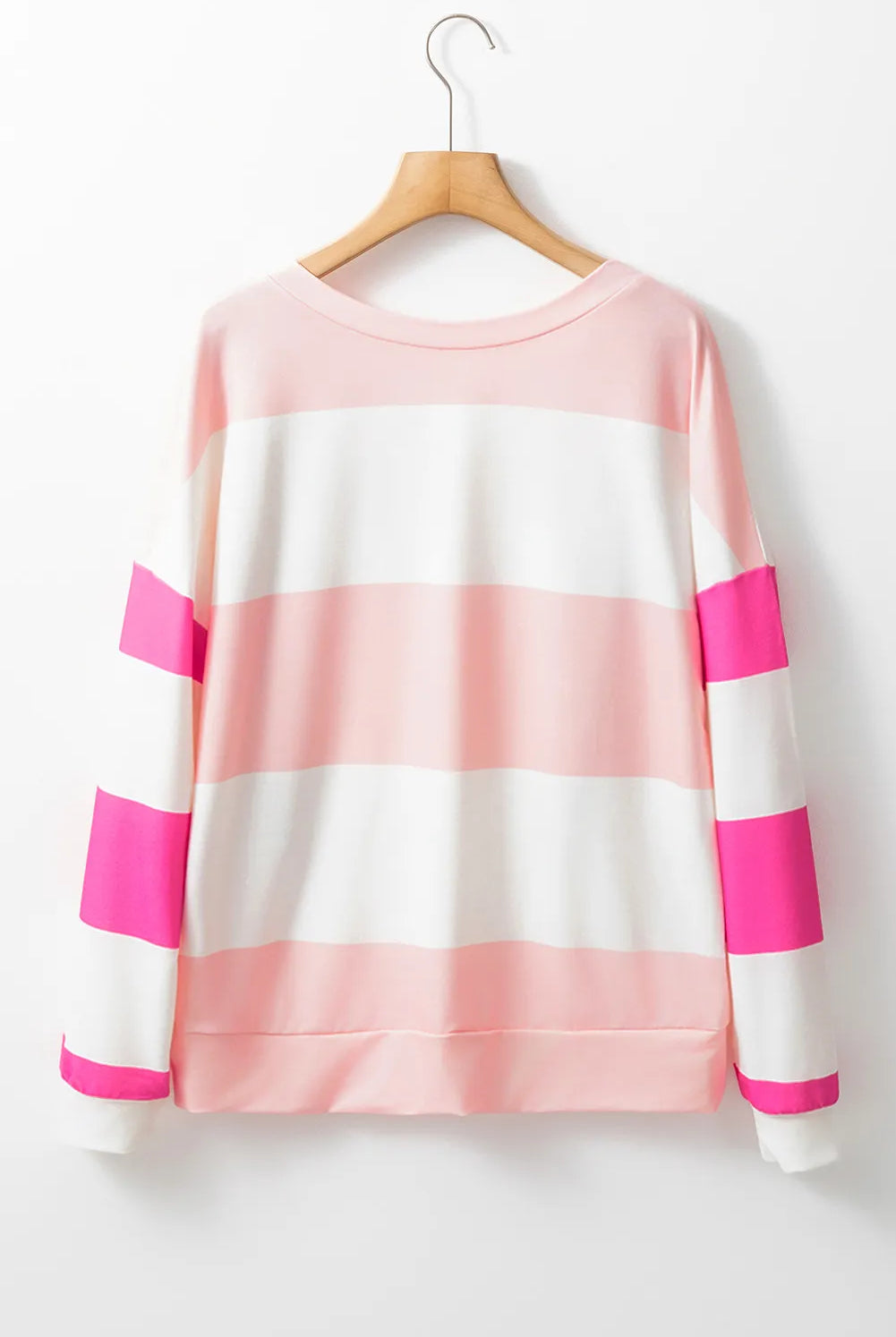 Contrast Color Block Round Neck Long Sleeve Top-Krush Kandy, Women's Online Fashion Boutique Located in Phoenix, Arizona (Scottsdale Area)