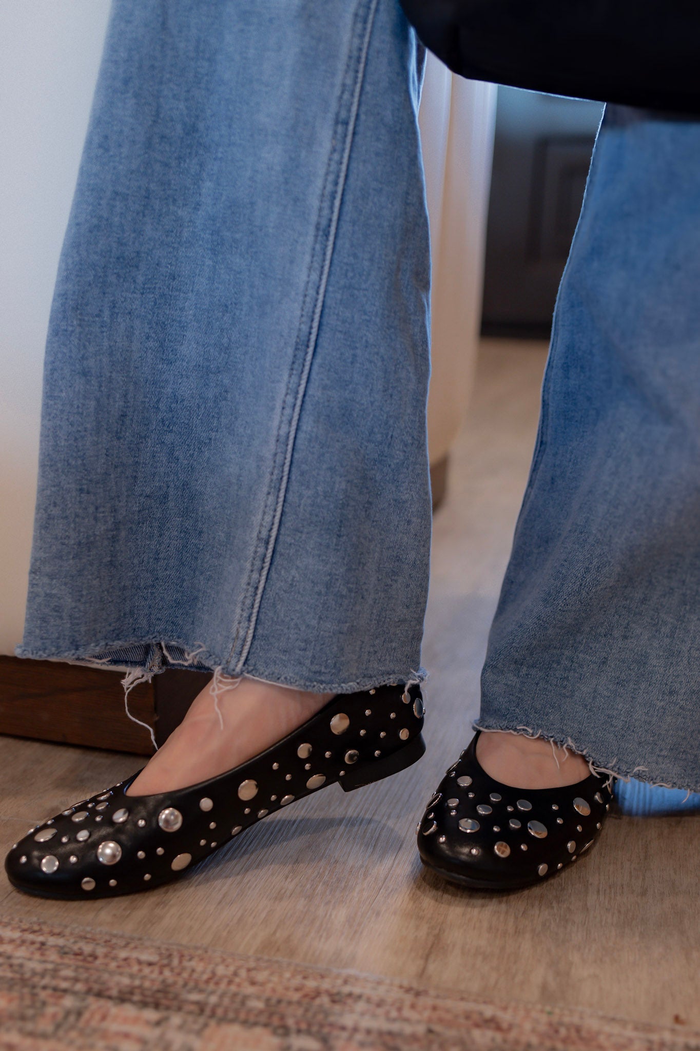 Black Studded Ballerina Flat-Flats-Krush Kandy, Women's Online Fashion Boutique Located in Phoenix, Arizona (Scottsdale Area)