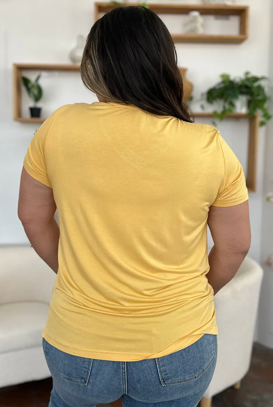 Basic Bae Essential V-Neck Bamboo Top-Tops-Krush Kandy, Women's Online Fashion Boutique Located in Phoenix, Arizona (Scottsdale Area)