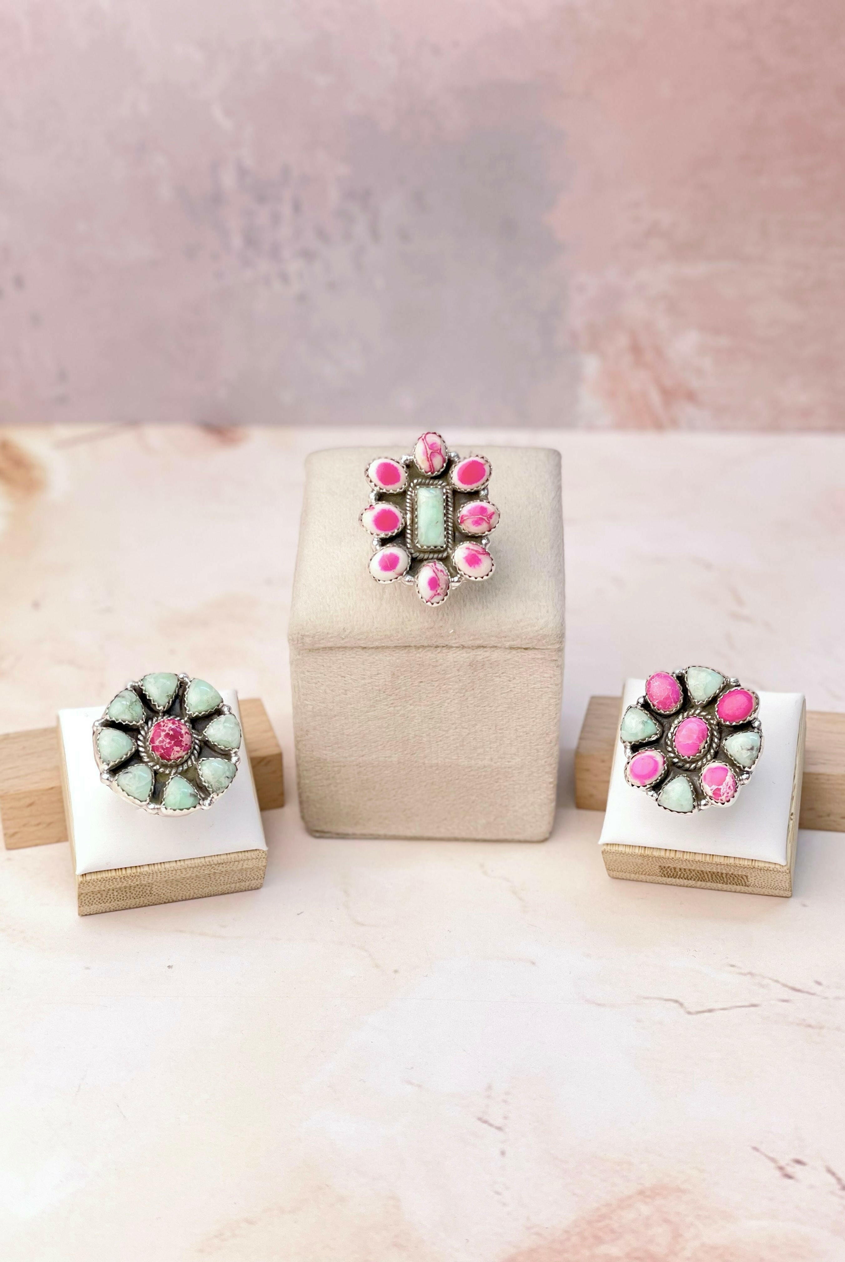 Paloma & Pink Jasper One of a Kind Rings-Rings-Krush Kandy, Women's Online Fashion Boutique Located in Phoenix, Arizona (Scottsdale Area)
