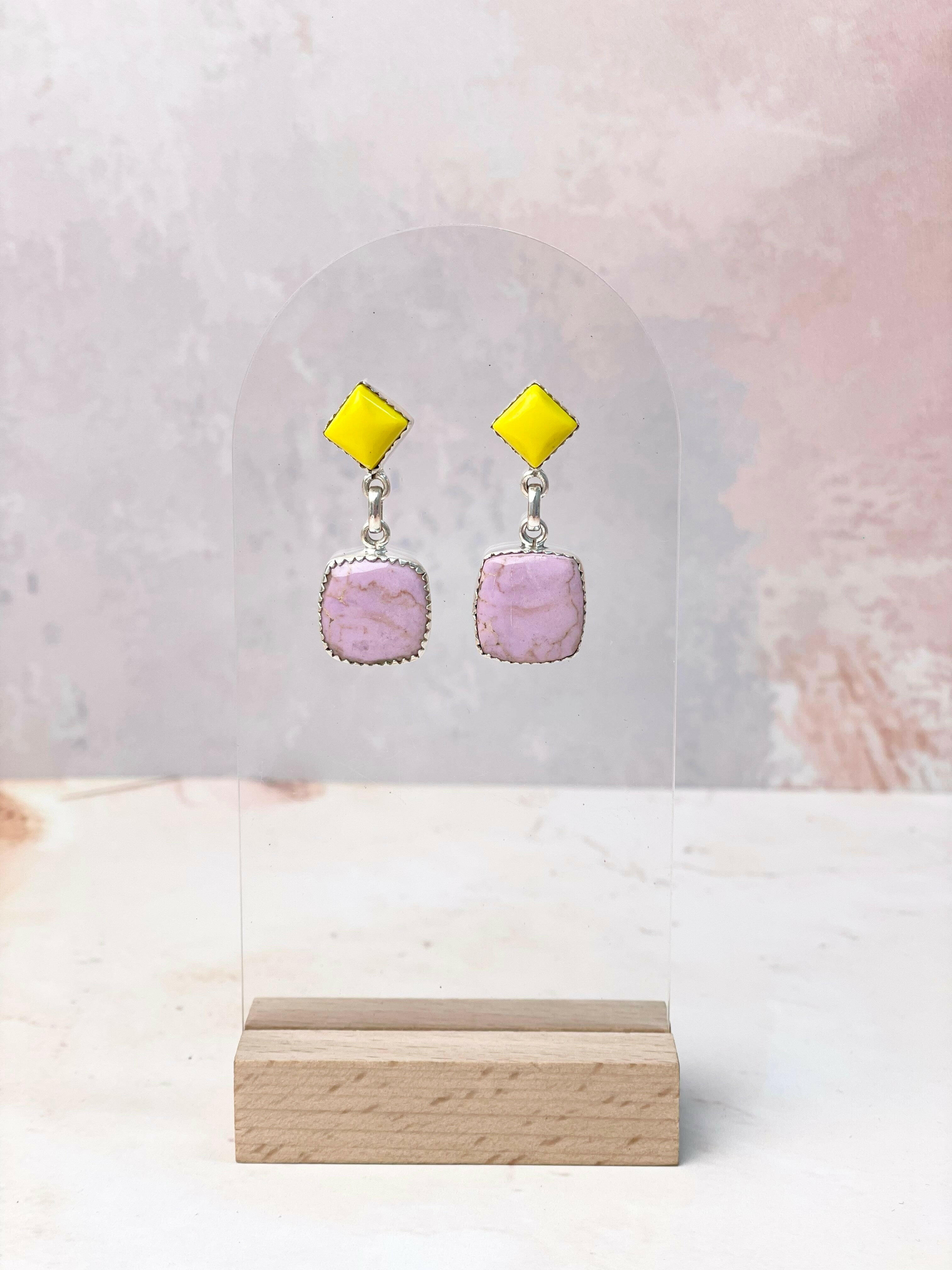 Rosarita Mixed Gem One of a Kind Earrings-Earrings-Krush Kandy, Women's Online Fashion Boutique Located in Phoenix, Arizona (Scottsdale Area)