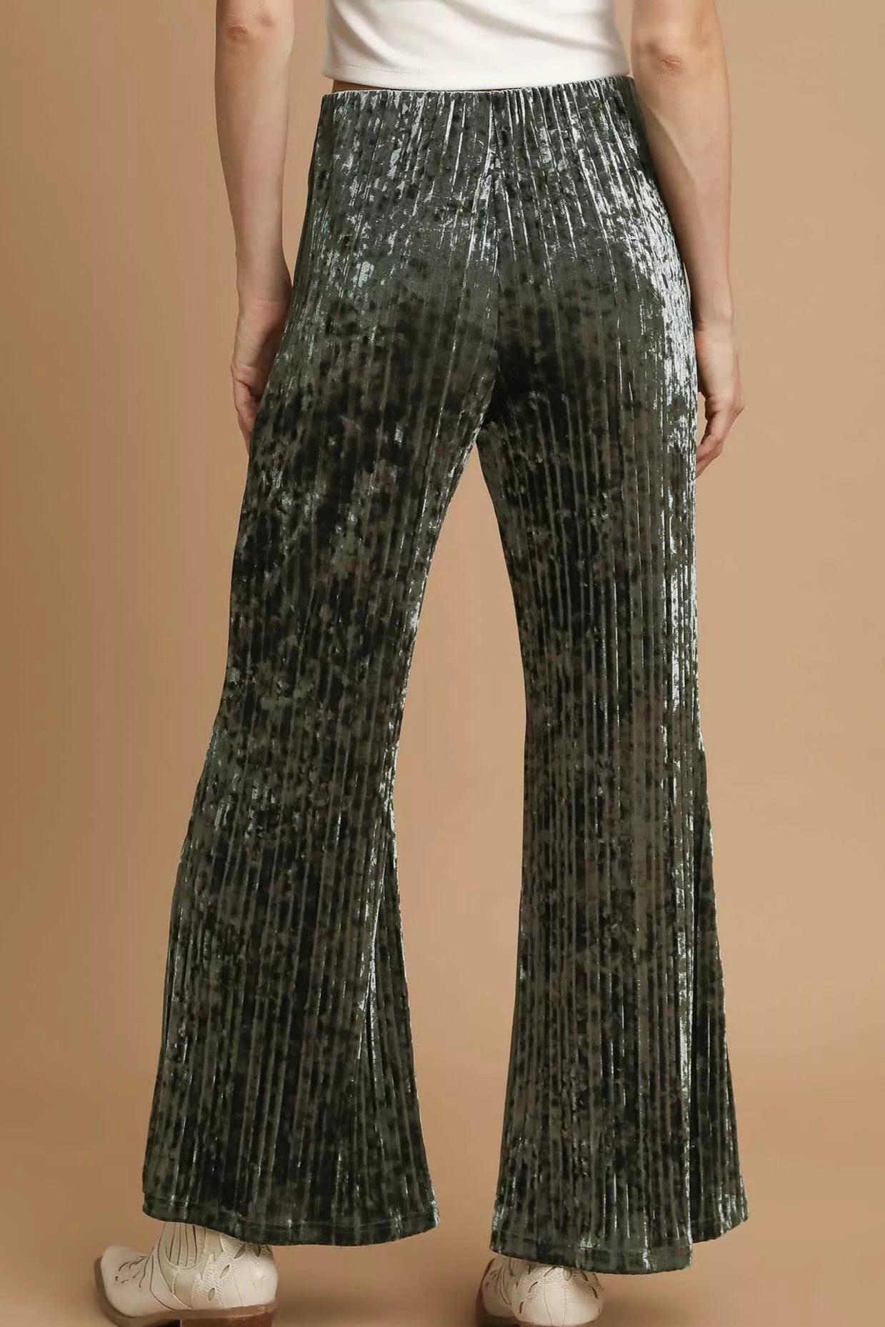 Umgee Velvet Pleated Wide Leg Pants-Pants-Krush Kandy, Women's Online Fashion Boutique Located in Phoenix, Arizona (Scottsdale Area)