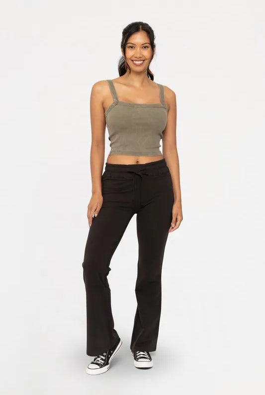 Mono B Drawstring Flared Pants-Pants-Krush Kandy, Women's Online Fashion Boutique Located in Phoenix, Arizona (Scottsdale Area)
