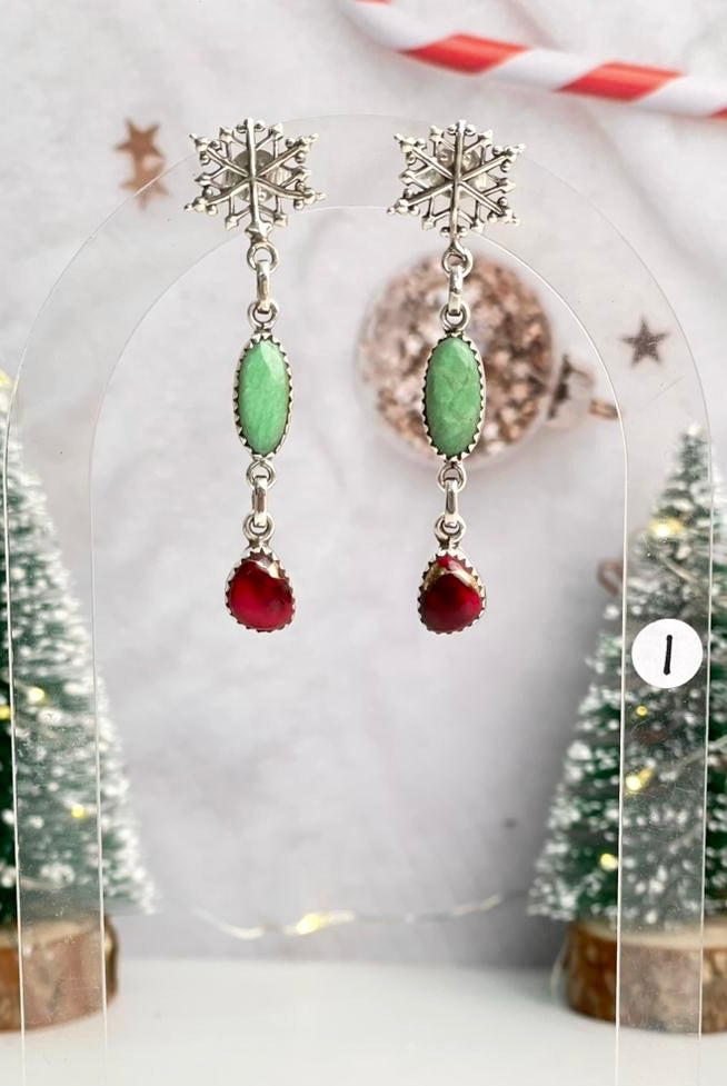 Holiday Stone Drop Earrings-Earrings-Krush Kandy, Women's Online Fashion Boutique Located in Phoenix, Arizona (Scottsdale Area)