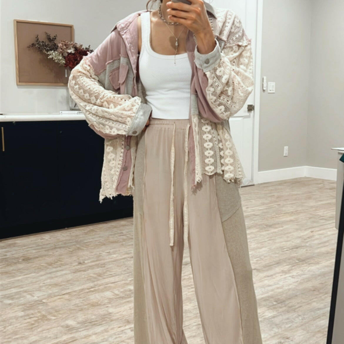 POL Lace Jean Jacket-Jackets-Krush Kandy, Women's Online Fashion Boutique Located in Phoenix, Arizona (Scottsdale Area)