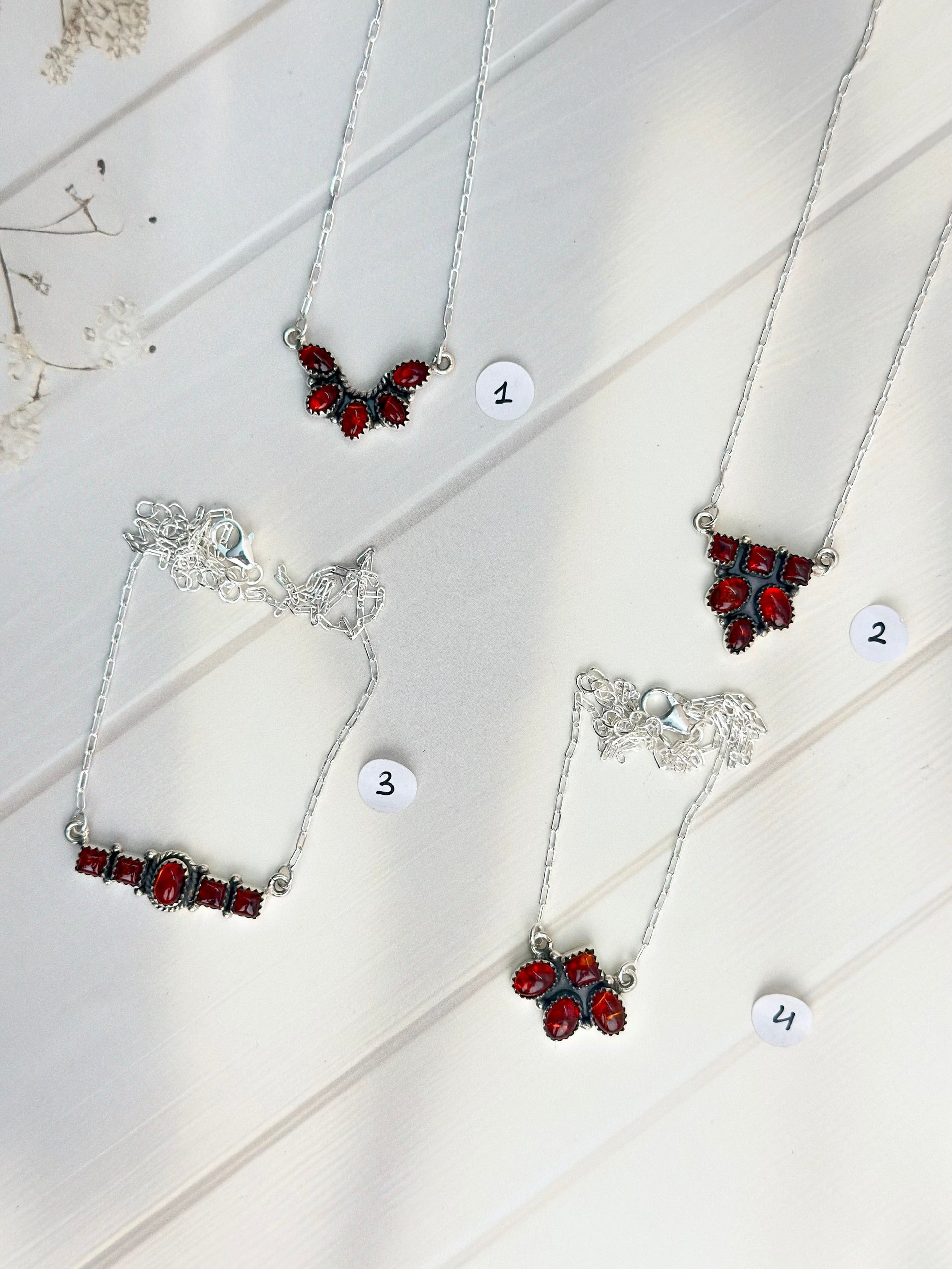 Amber, Turquoise & Crystal Small Necklaces-Necklaces-Krush Kandy, Women's Online Fashion Boutique Located in Phoenix, Arizona (Scottsdale Area)