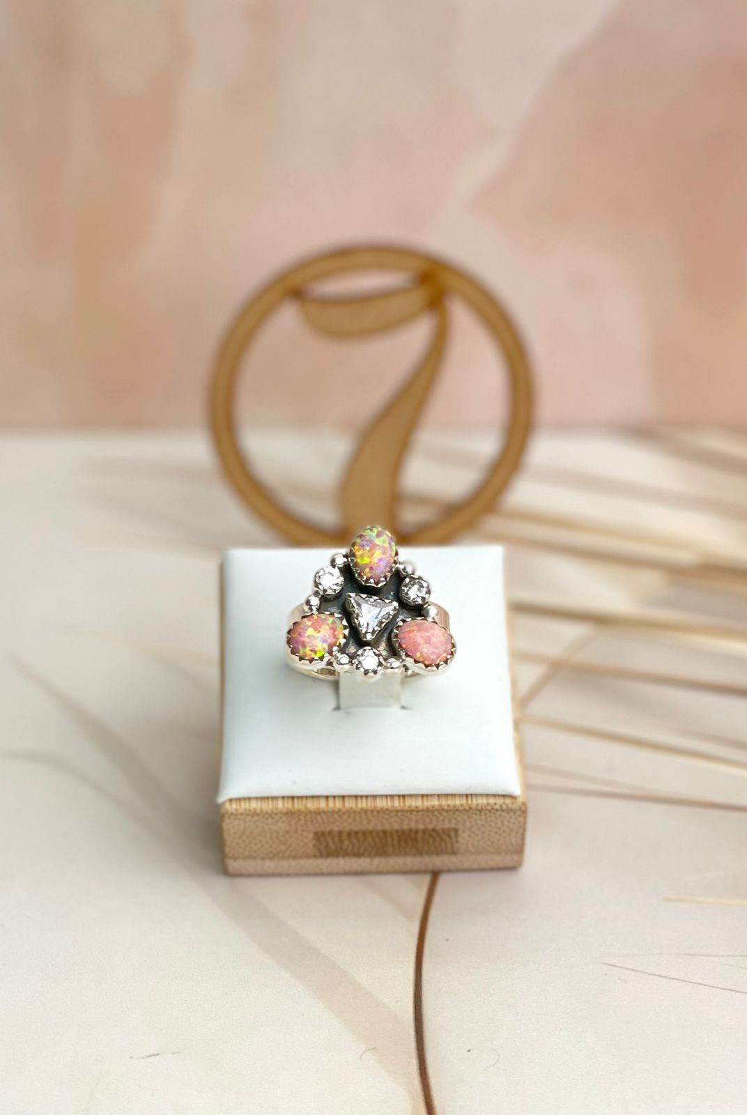 Opal Triad Cluster Rings-Rings-Krush Kandy, Women's Online Fashion Boutique Located in Phoenix, Arizona (Scottsdale Area)