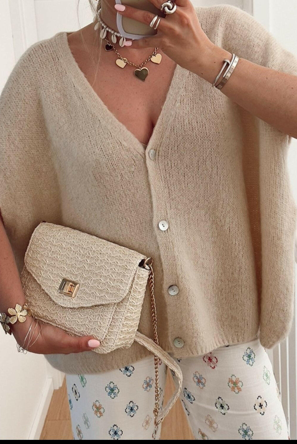 V-Neck Button Up Short Sleeve Cardigan-Tops-Krush Kandy, Women's Online Fashion Boutique Located in Phoenix, Arizona (Scottsdale Area)