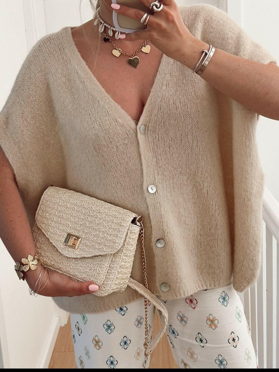 V-Neck Button Up Short Sleeve Cardigan-Tops-Krush Kandy, Women's Online Fashion Boutique Located in Phoenix, Arizona (Scottsdale Area)