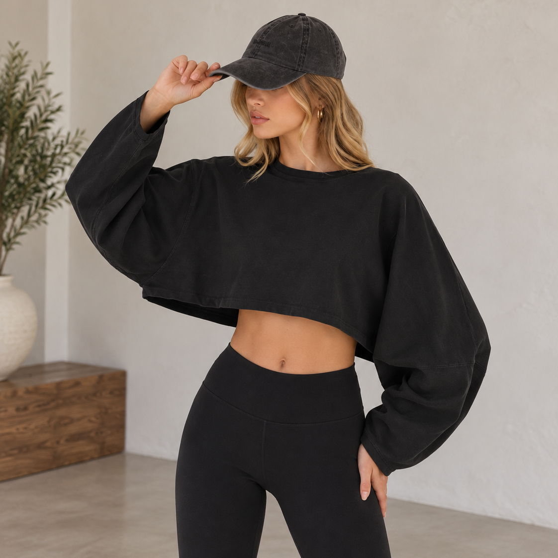Amara Long Sleeve Crop Top