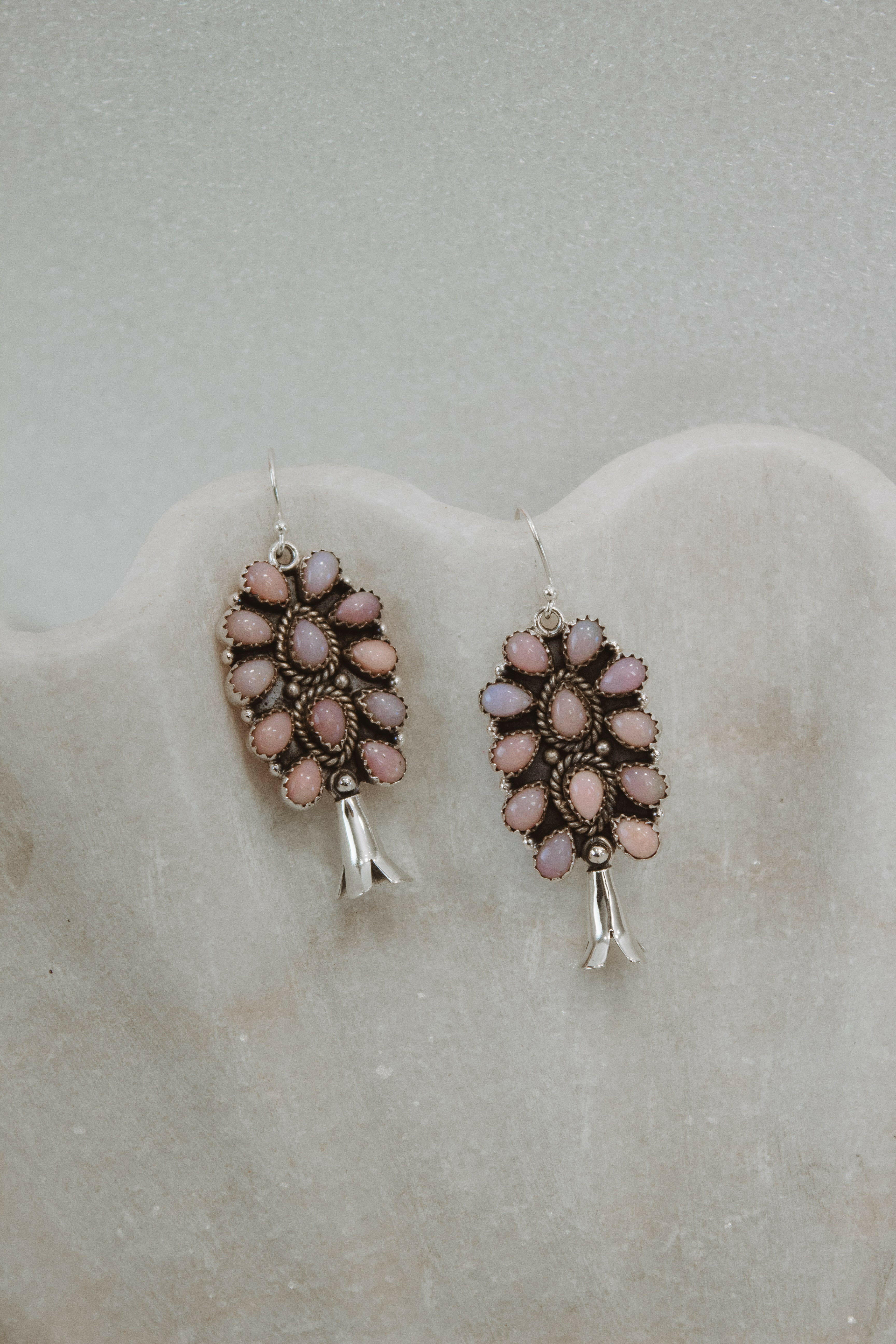 Squash Blossom Stone Cluster Earrings | Krush Exclusive-Drop Earrings-Krush Kandy, Women's Online Fashion Boutique Located in Phoenix, Arizona (Scottsdale Area)