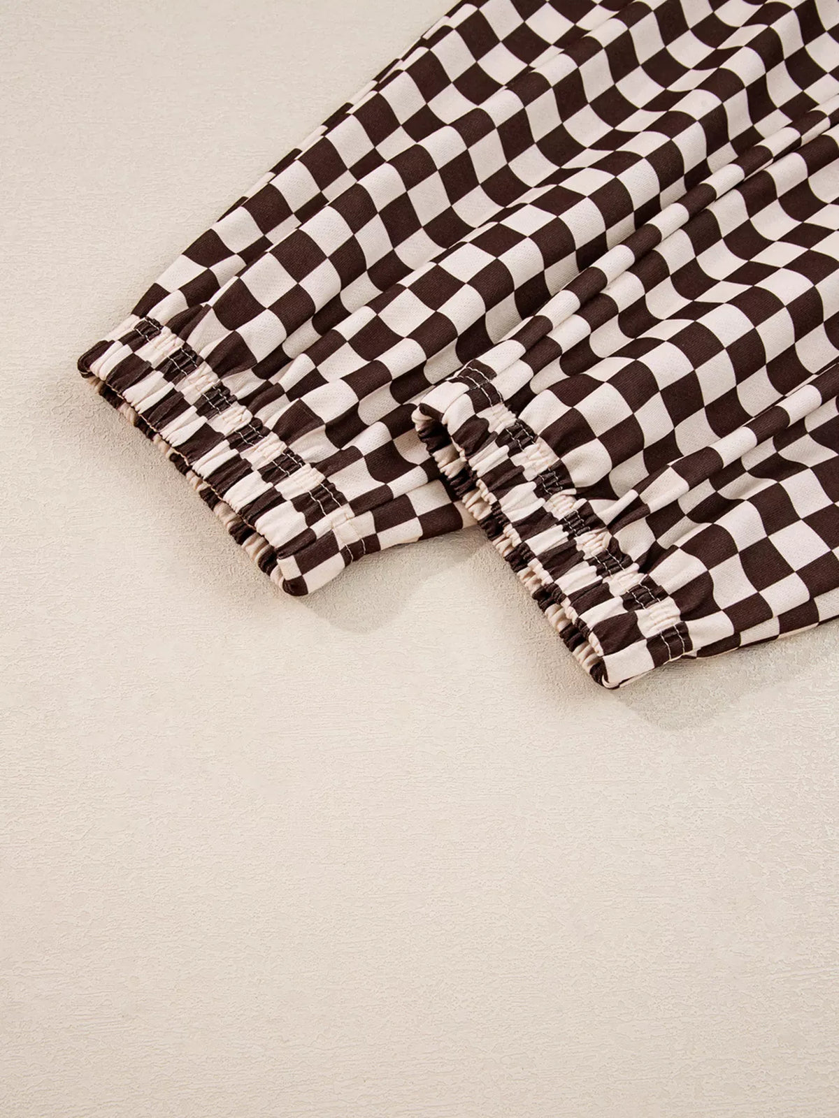 Checkered Drawstring Hoodie and Pants Set-2 Piece Outfit Sets-Krush Kandy, Women's Online Fashion Boutique Located in Phoenix, Arizona (Scottsdale Area)
