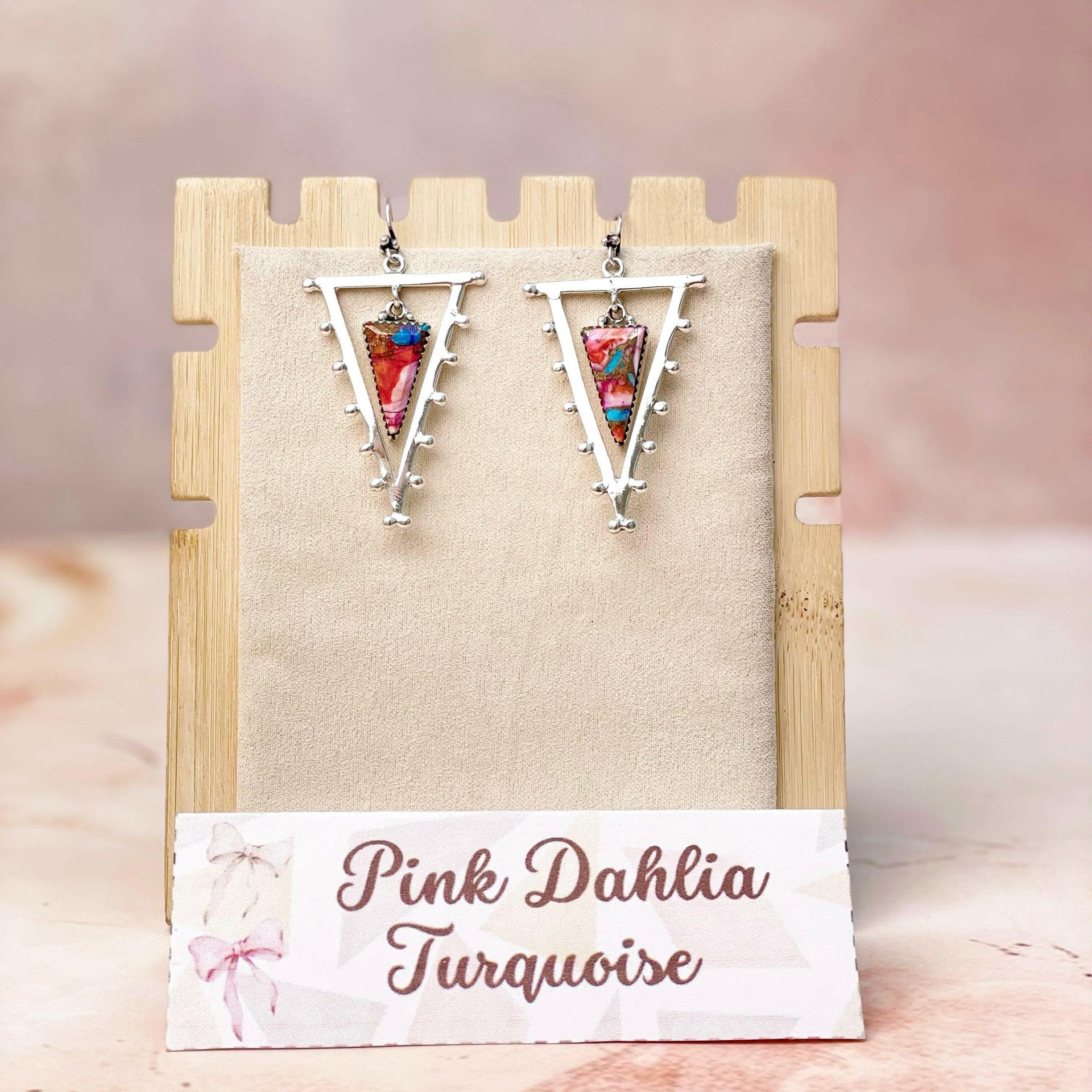 Tori's Bold Sterling Triad Stone Earrings | MADE TO ORDER-Earrings-Krush Kandy, Women's Online Fashion Boutique Located in Phoenix, Arizona (Scottsdale Area)